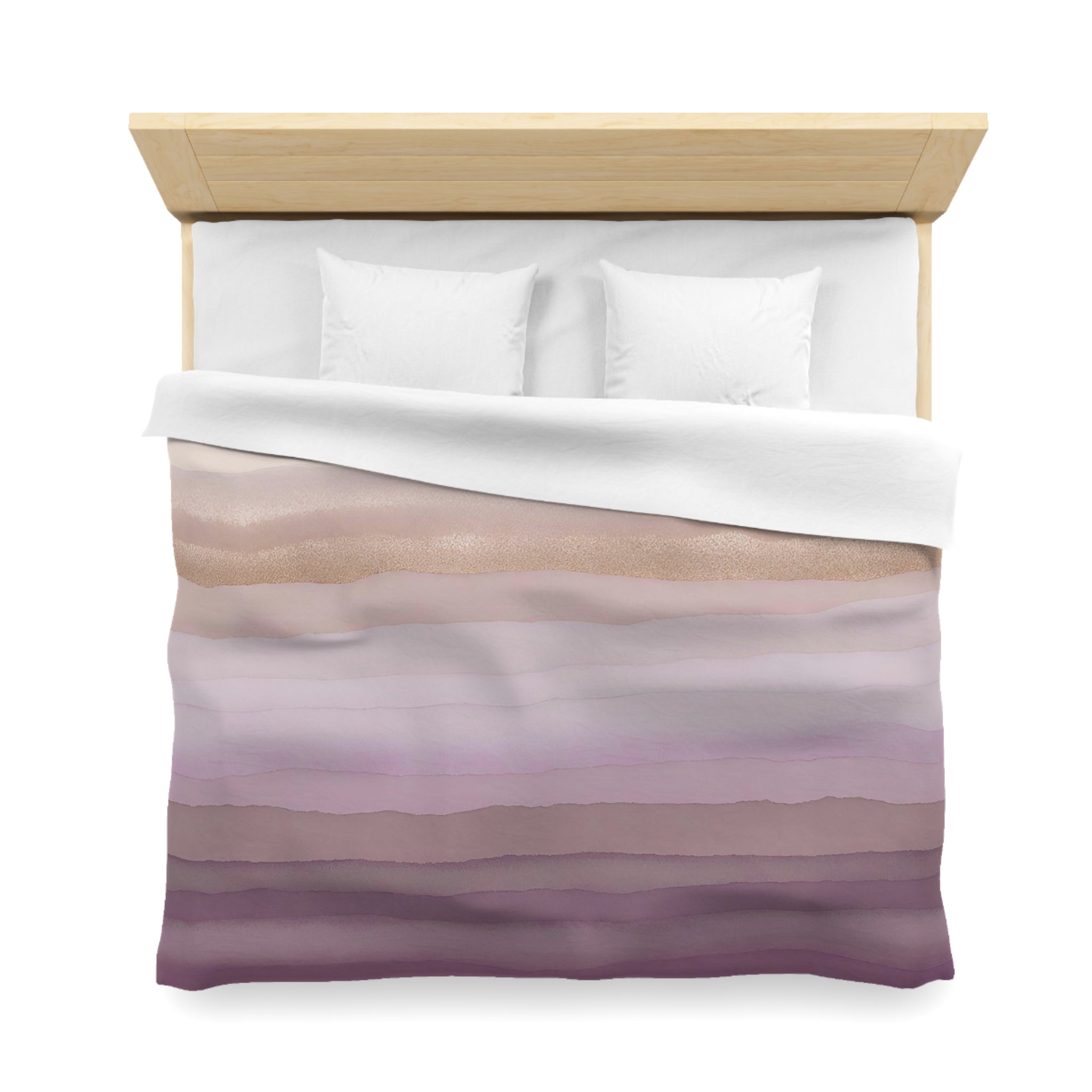 Abstract Duvet Pillow Cover Set | Lilac Lavender Purple Ombre