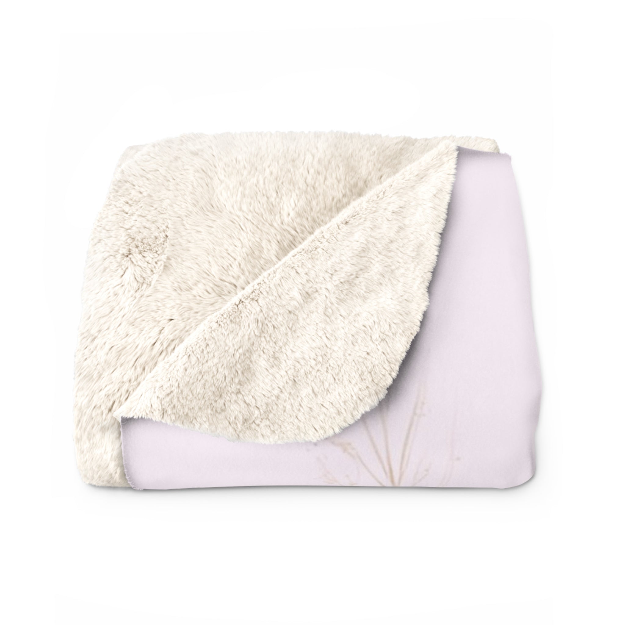 Floral Throw Blanket | Boho Lavender Lilac Purple Leaves
