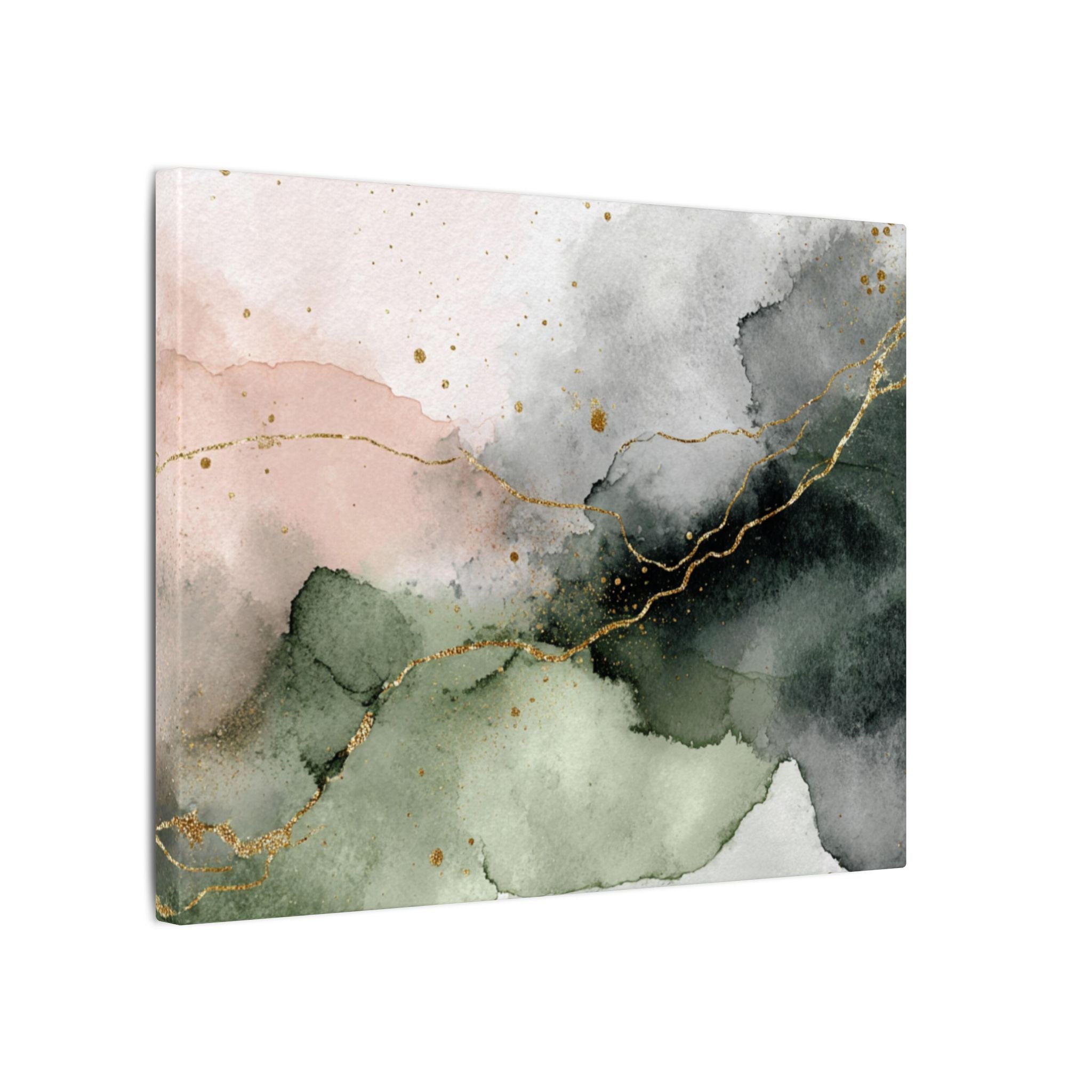 Abstract Neutral Wall Art Print | Boho Earthy Home Decor | Green, Blush Pink Modern Organic Art
