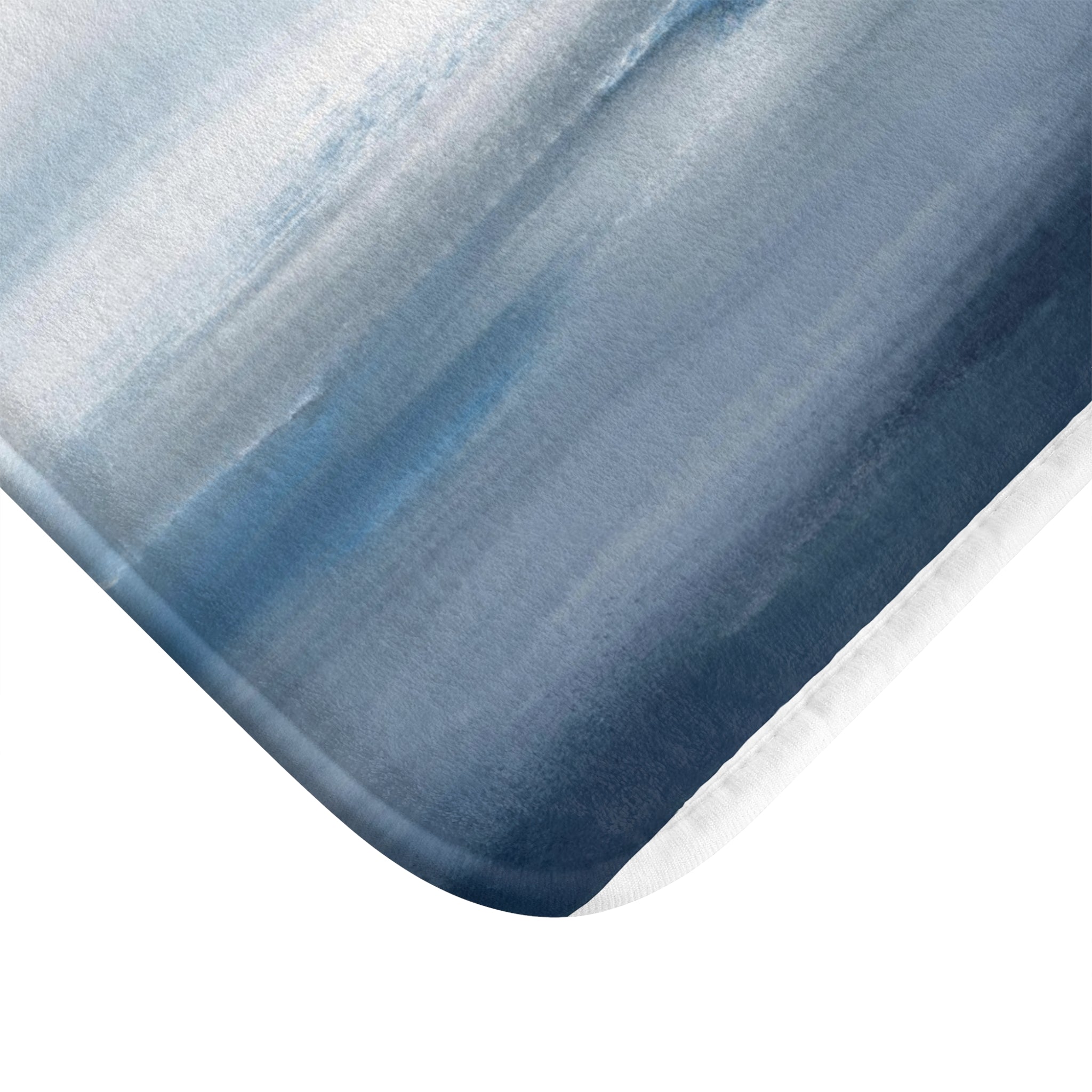 Ombre Bath Mat | Navy Sky Blue, White