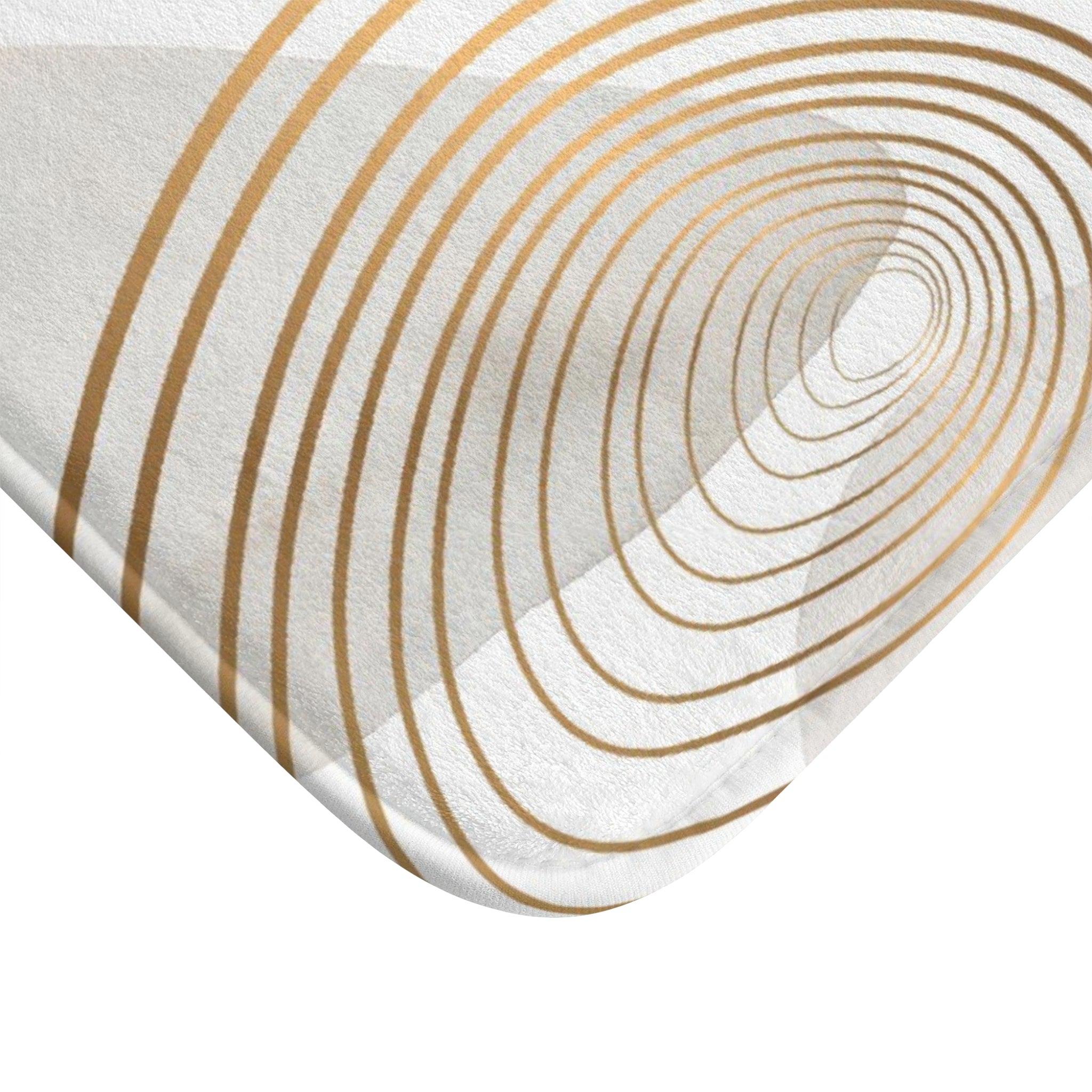 Abstract Bath Mat | Watercolor Beige Gold White