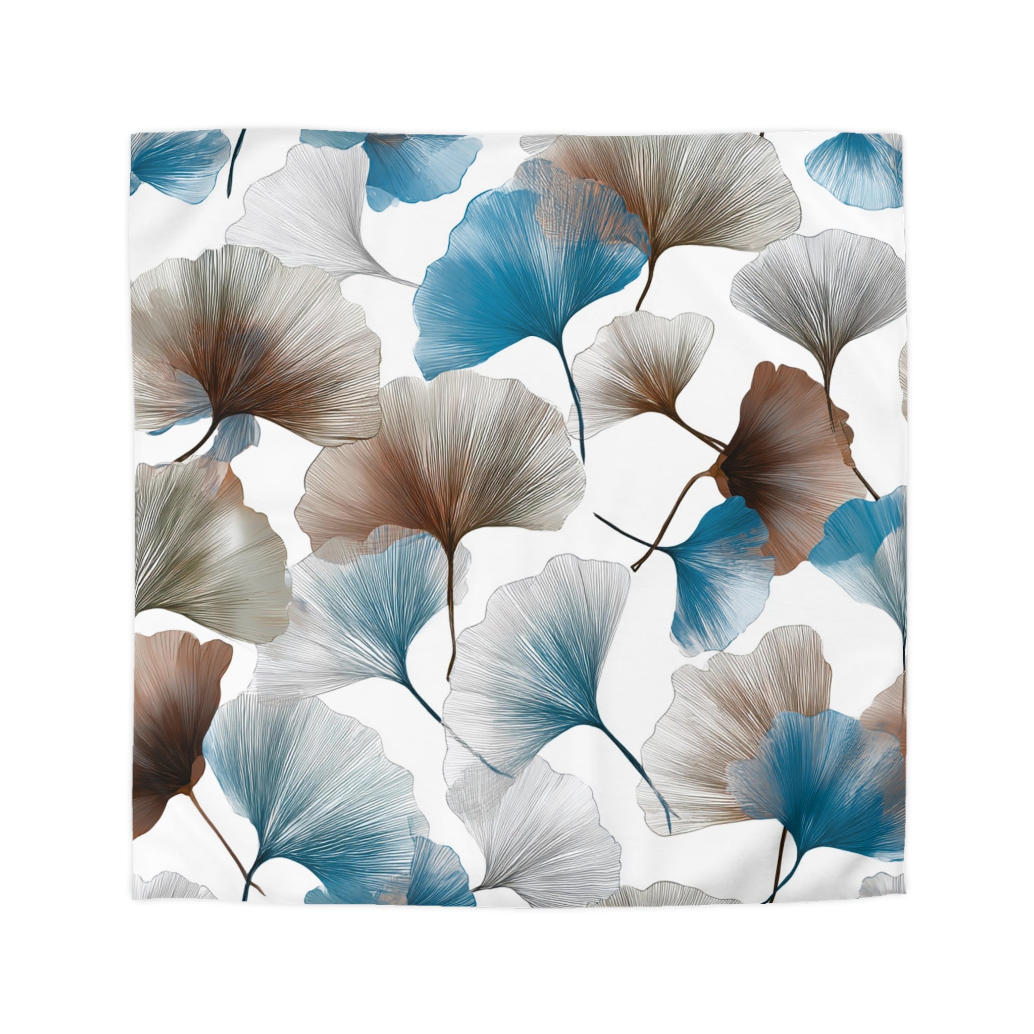 Floral Duvet, Pillow Cover | White Blue Bedroom Decor