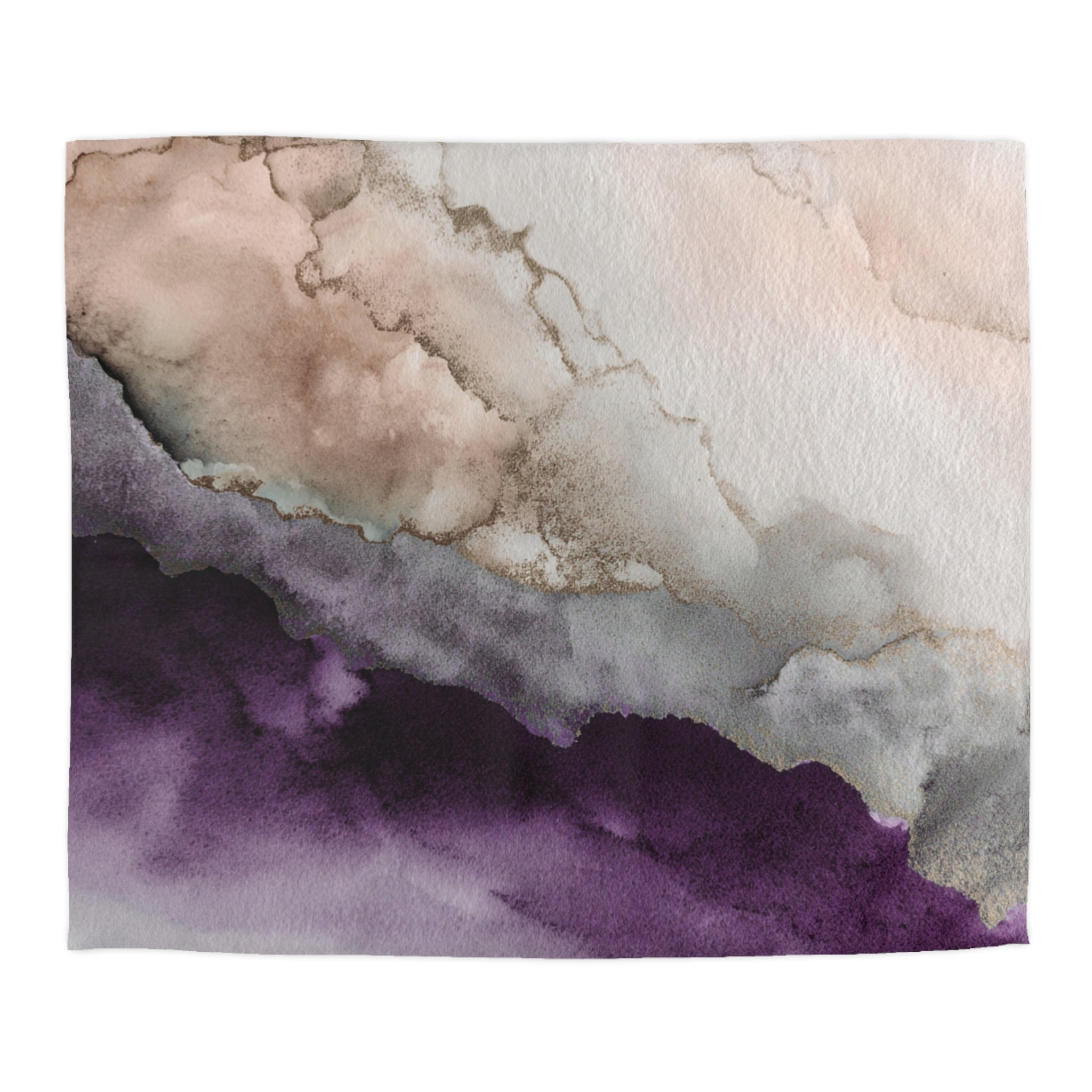 Ombre Duvet, Pillow Cover | Purple Beige Bedroom Decor