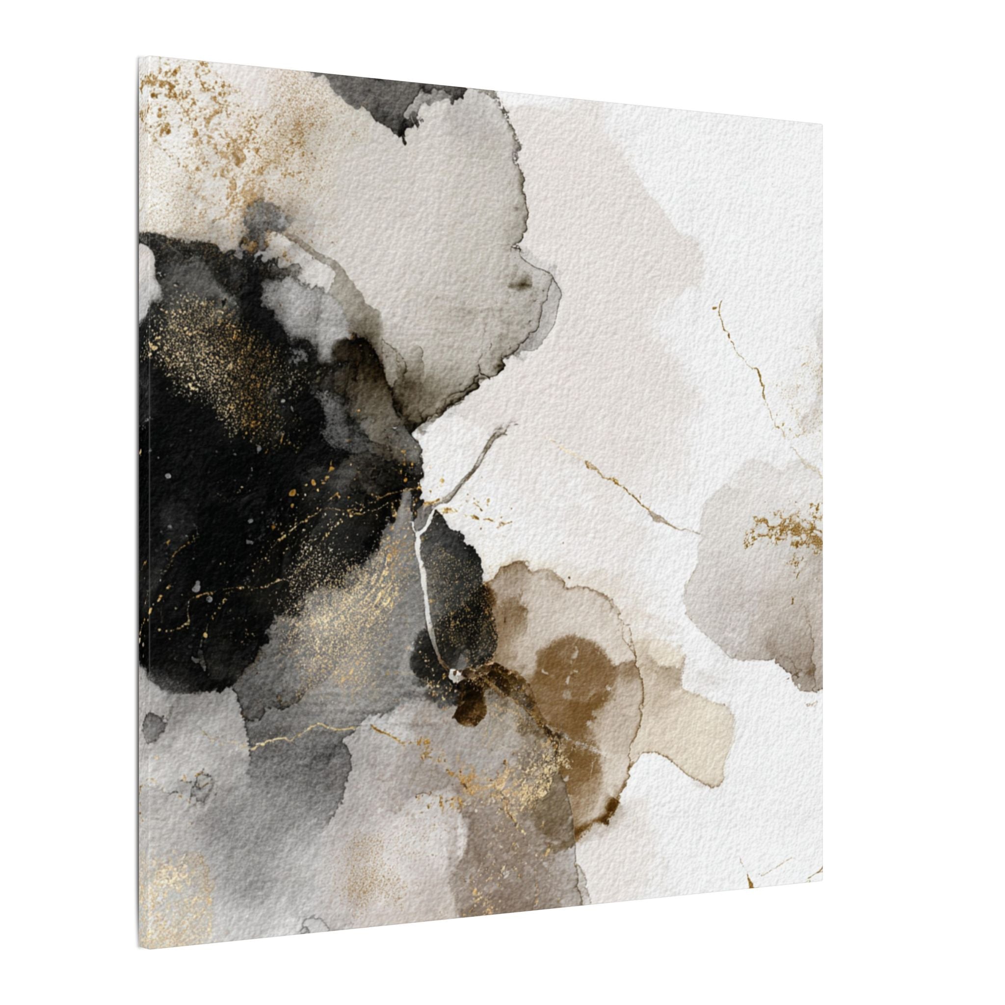 Abstract Neutral Wall Art Print | Boho Earthy Home Decor | Blue, Muted Gold Modern Organic Art