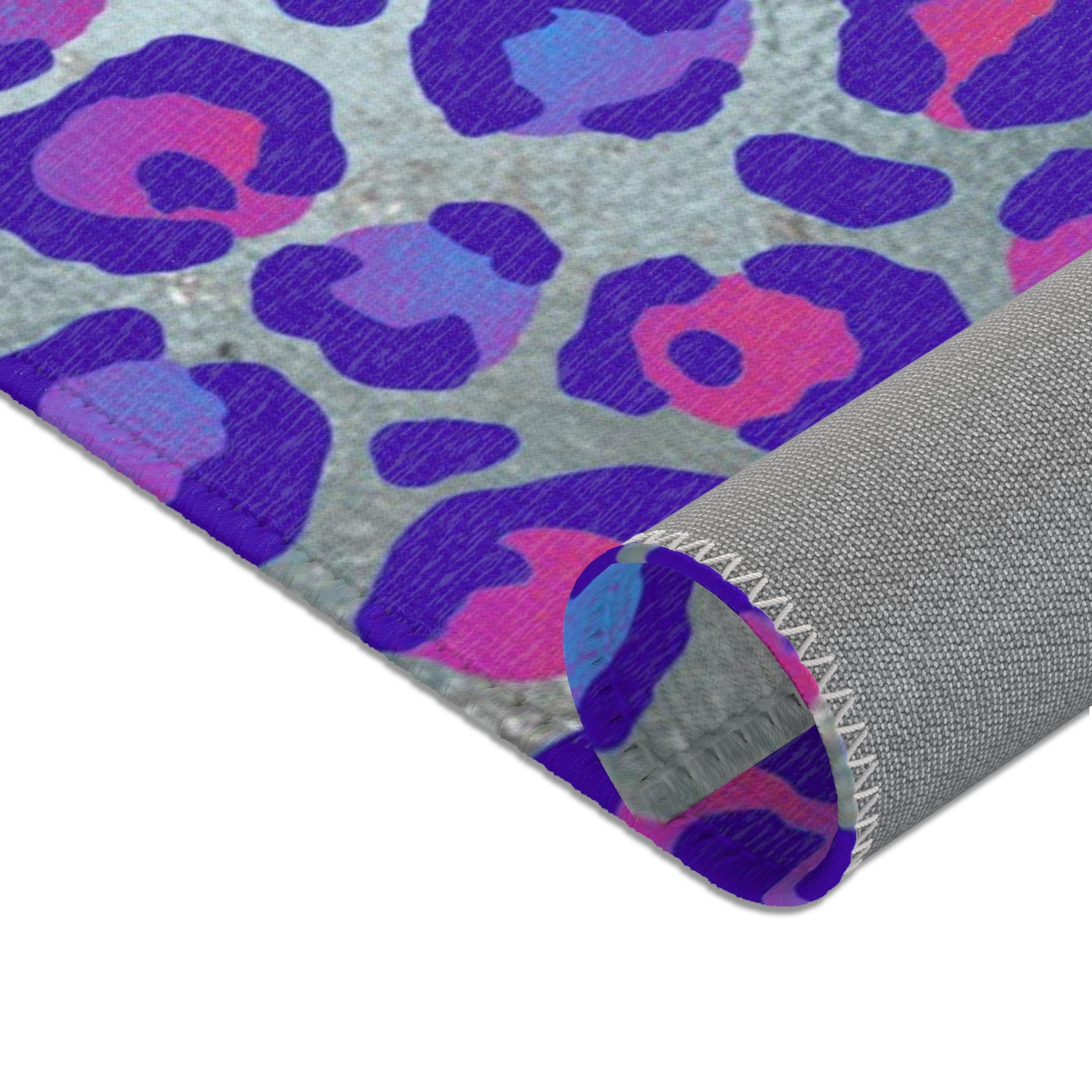 Colorful Large Area Rug | Purple Pink Blue Animal Print