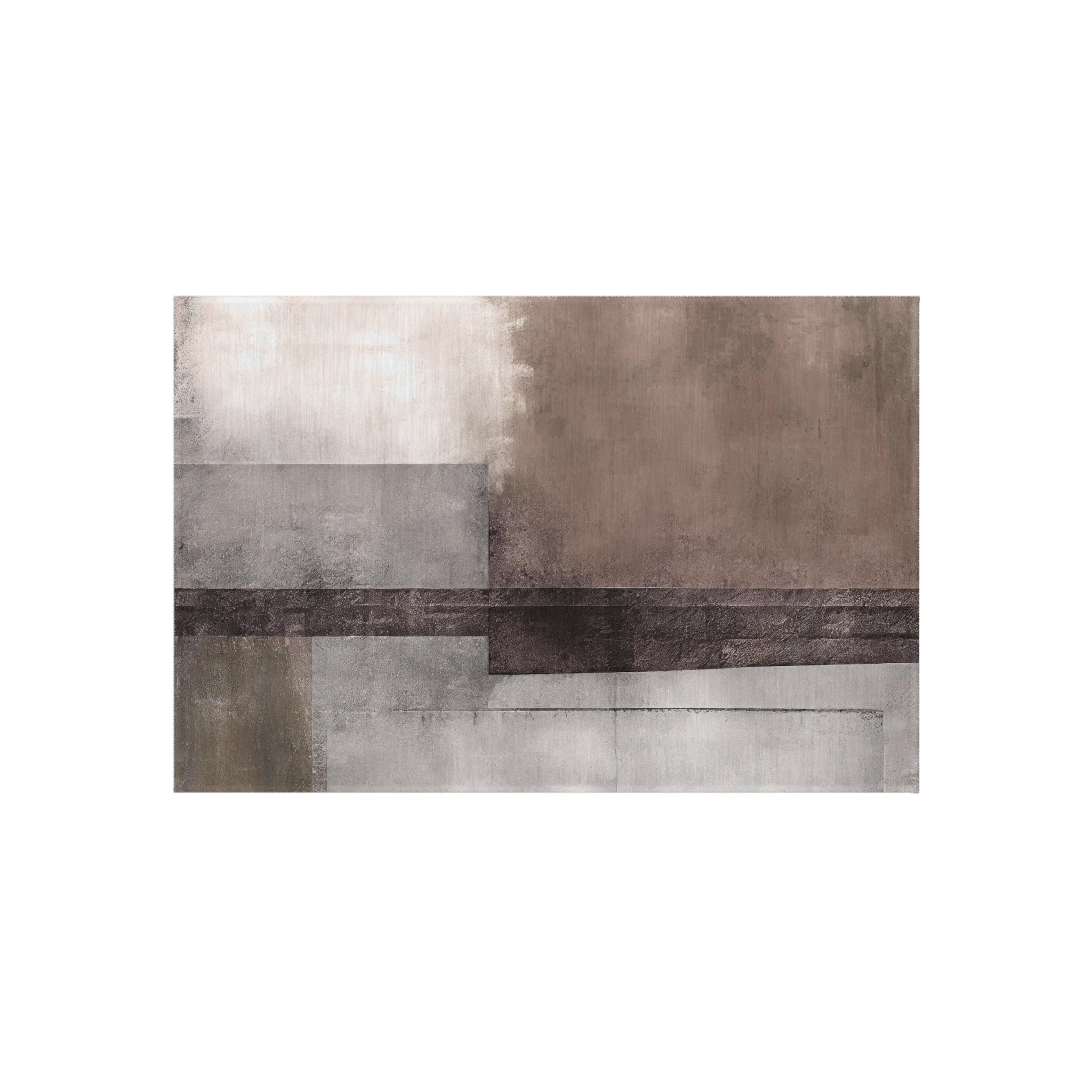 Abstract Outdoor Rug | Grey Taupe Beige Blush Watercolor