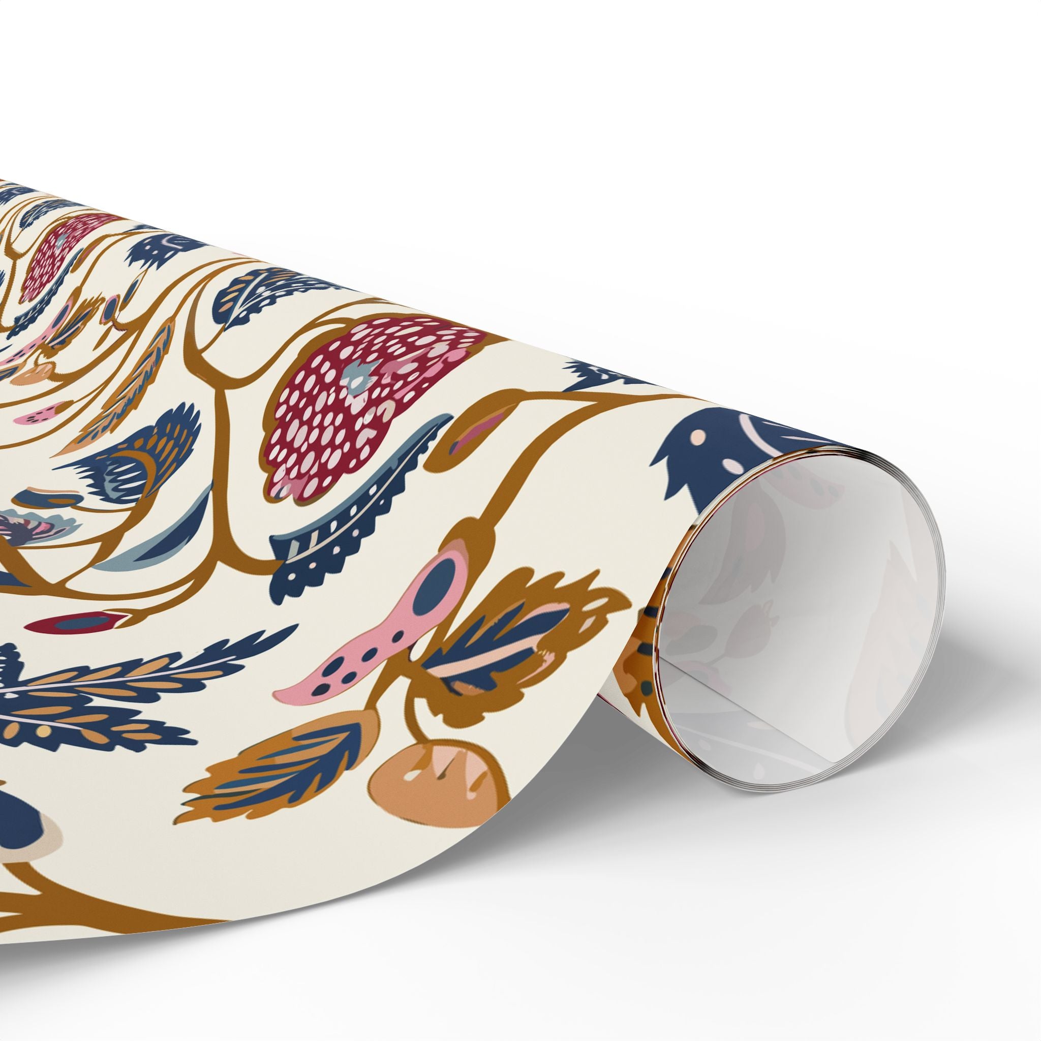 Gift Wrapping Paper | Colorful Indian Chintz Floral Wrap for the Holidays, Birthdays