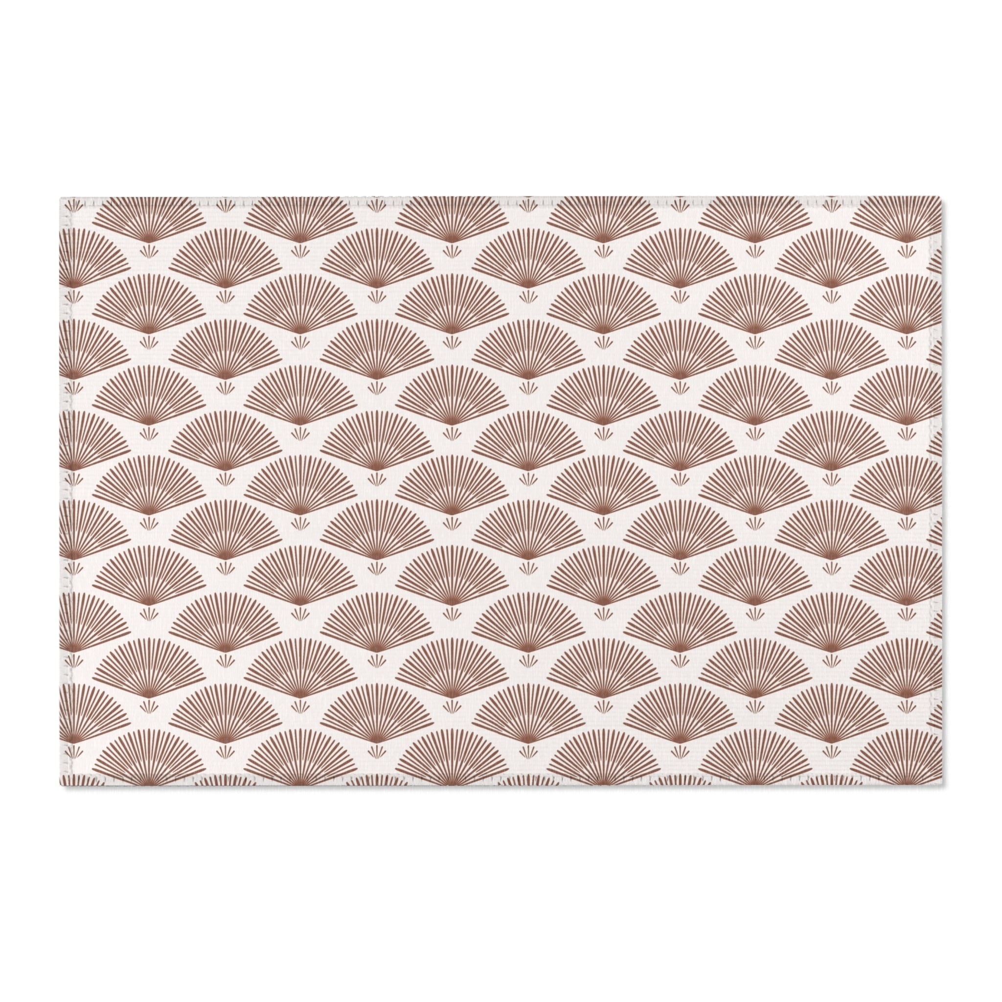 Abstract Large Area Rug | Modern Rug, Beige Brown Crane Art Deco