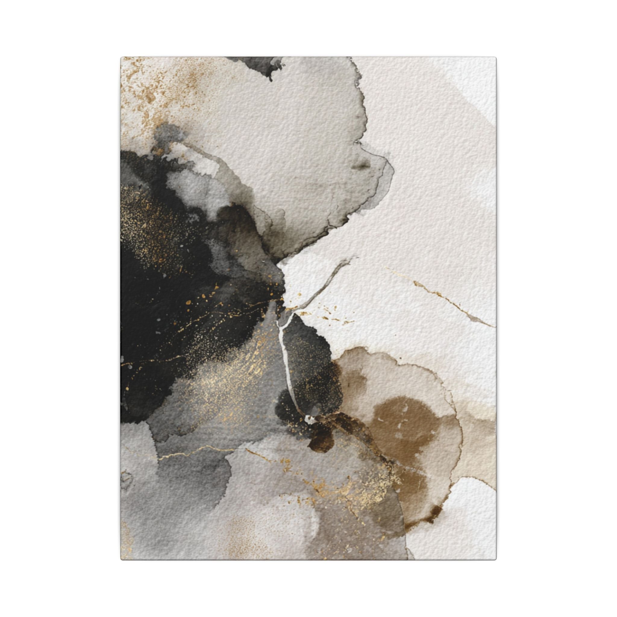 Abstract Neutral Wall Art Print | Boho Earthy Home Decor | Blue, Muted Gold Modern Organic Art