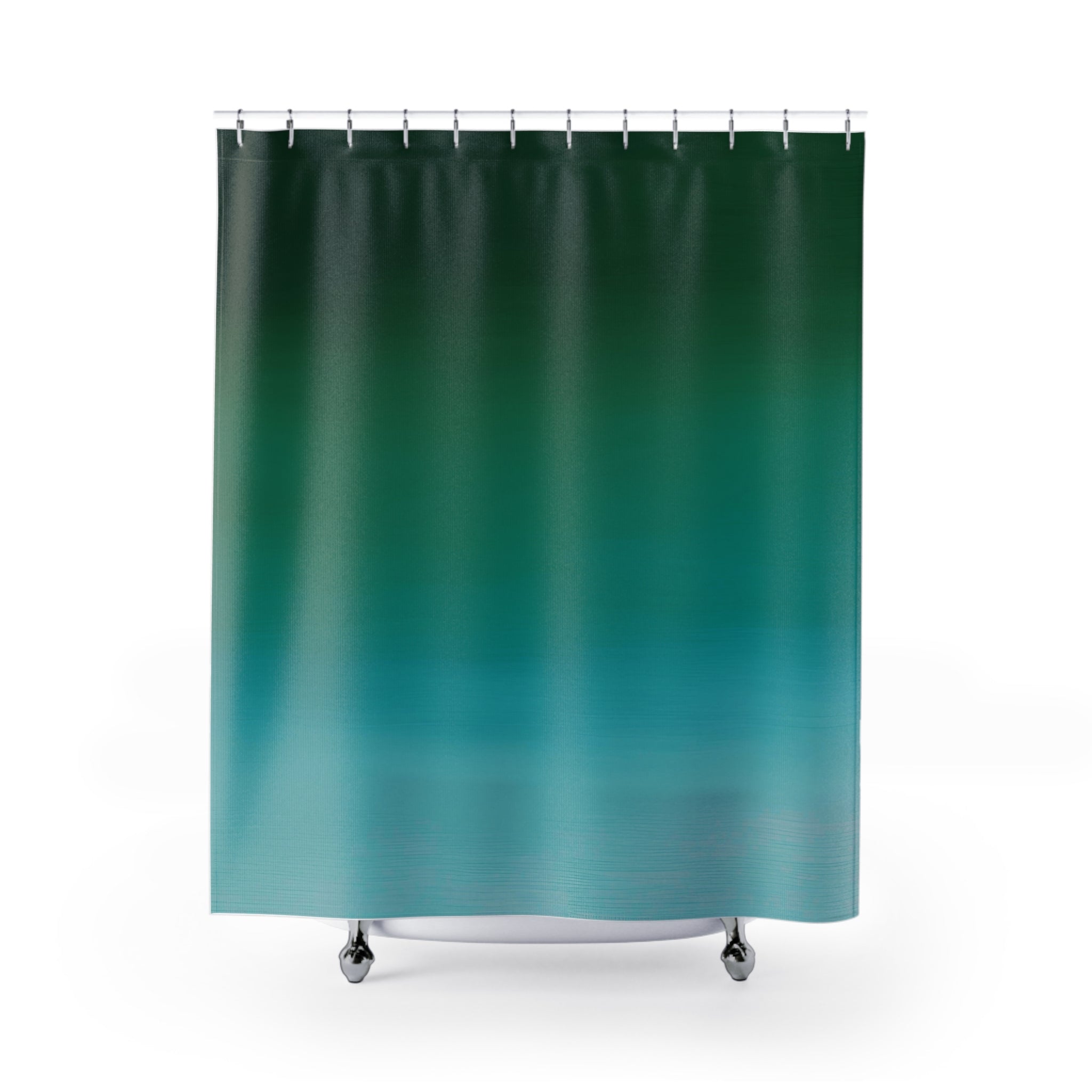 Green Shower Curtain | Forest Hunter, Teal Green