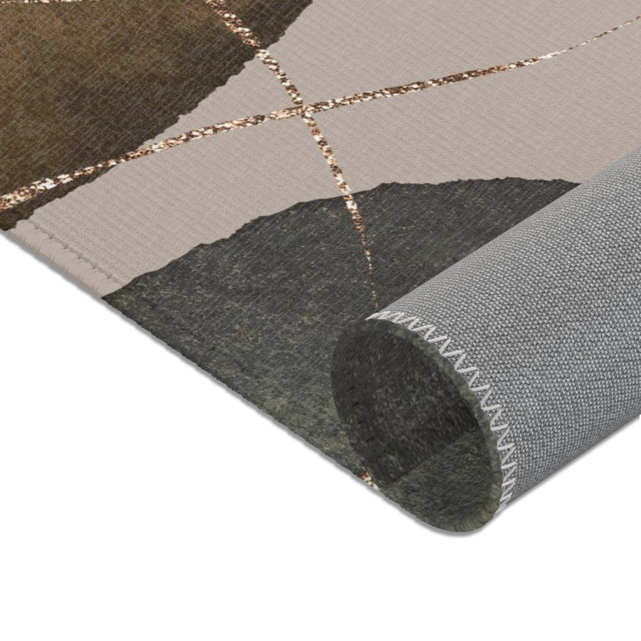 Abstract Area Rug | Grey Brown Earthy Watercolor Artsy Rug