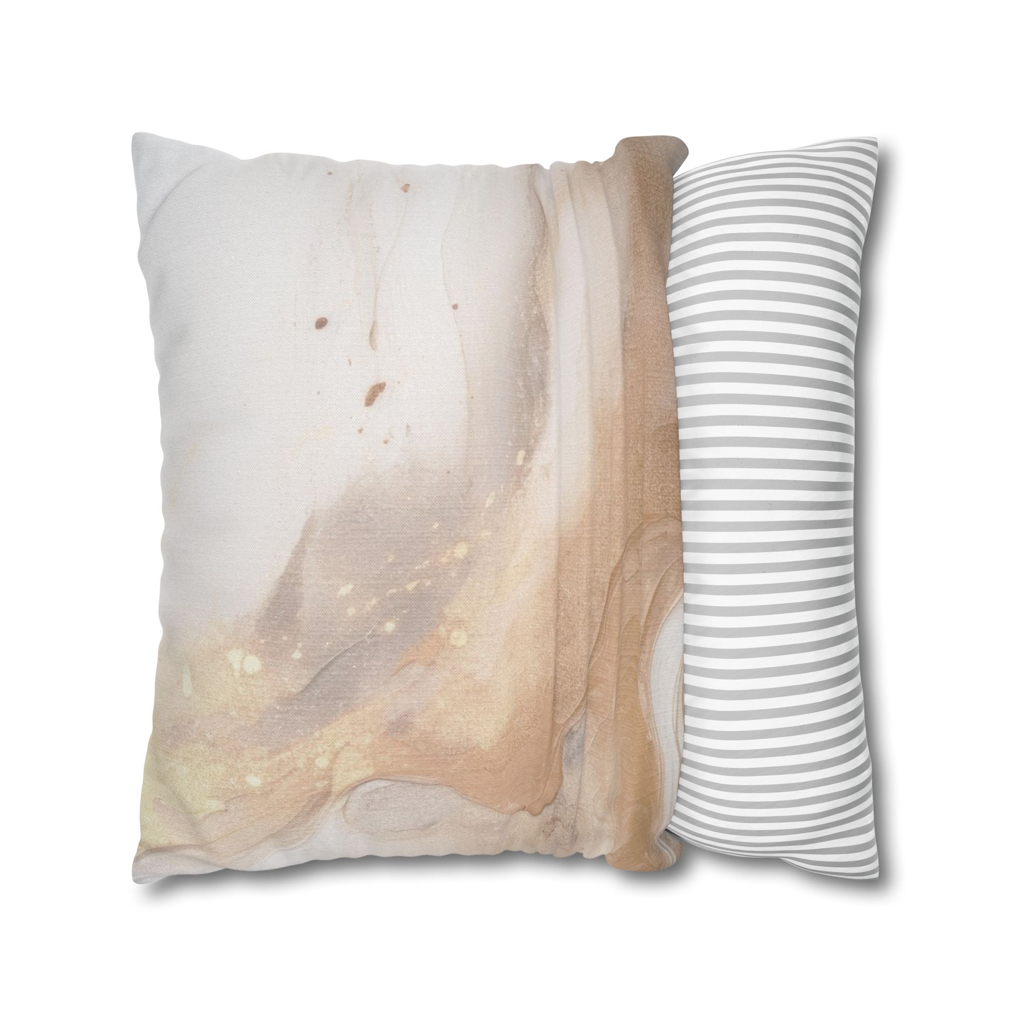 Abstract Pillow Cover | Earthy Neutral Beige Grey Ombre