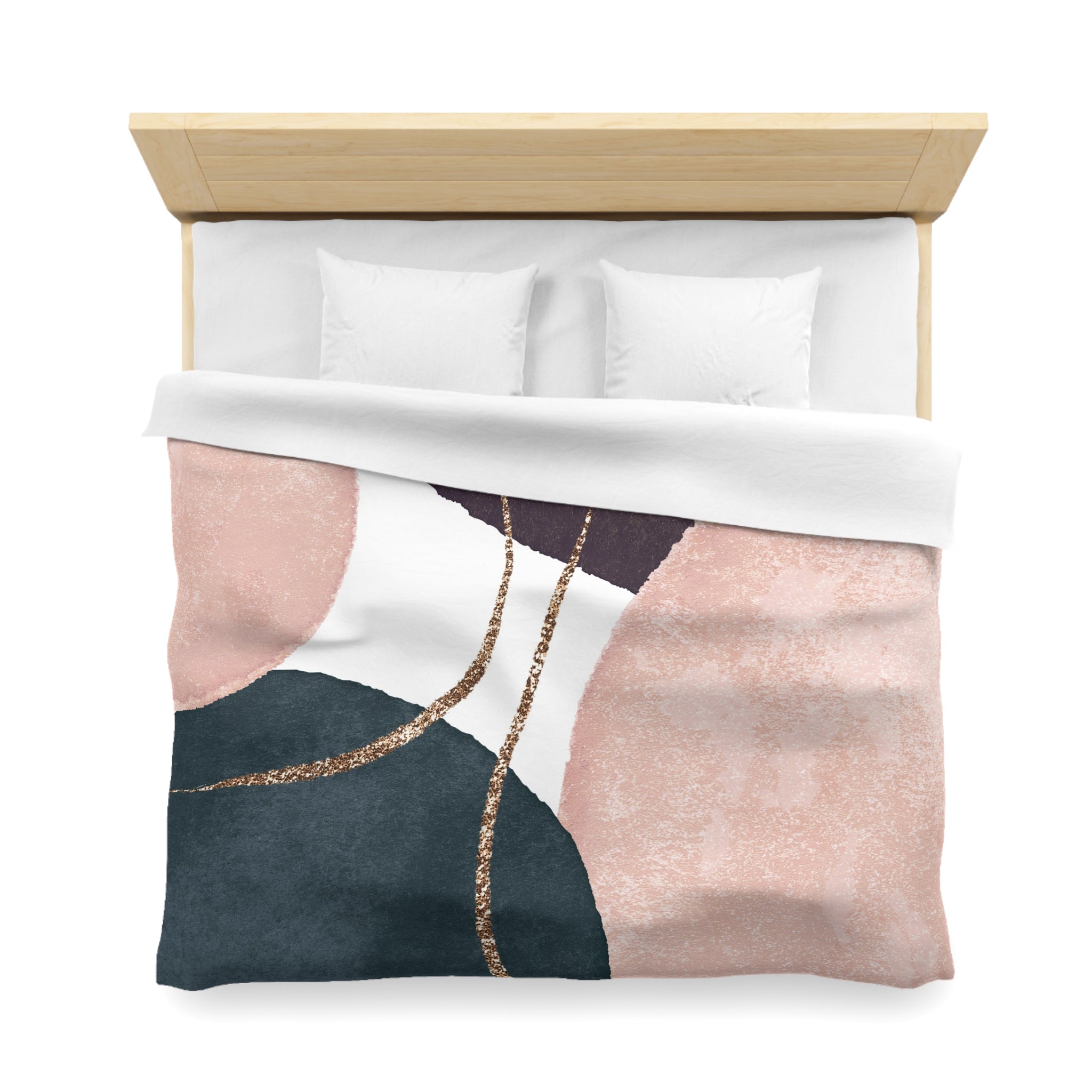 Abstract Duvet Cover | Blush Pink, Grey | Bedroom Decor