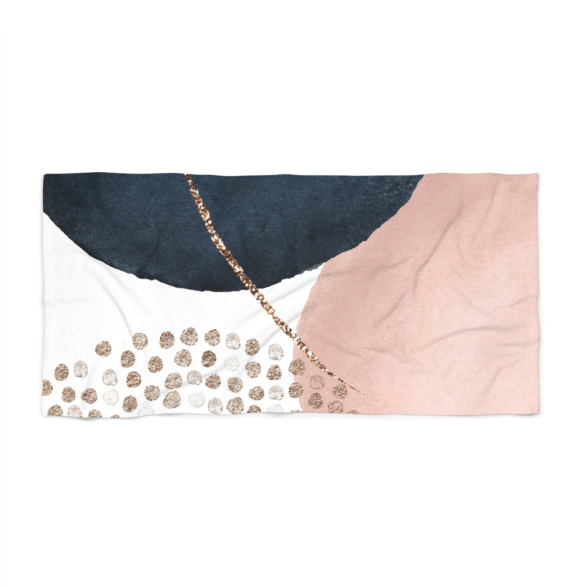 Bath, Beach Towel | Blush Pink, White, Navy Blue Towel