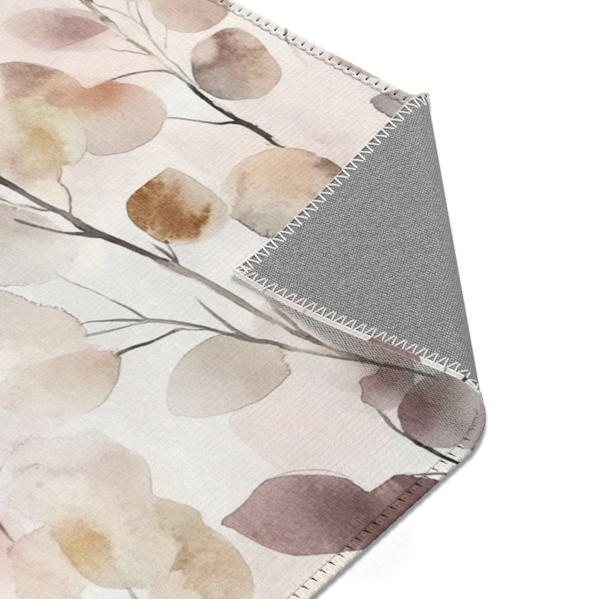 Floral Leaves Large Area Rug | Modern Watercolor Rug