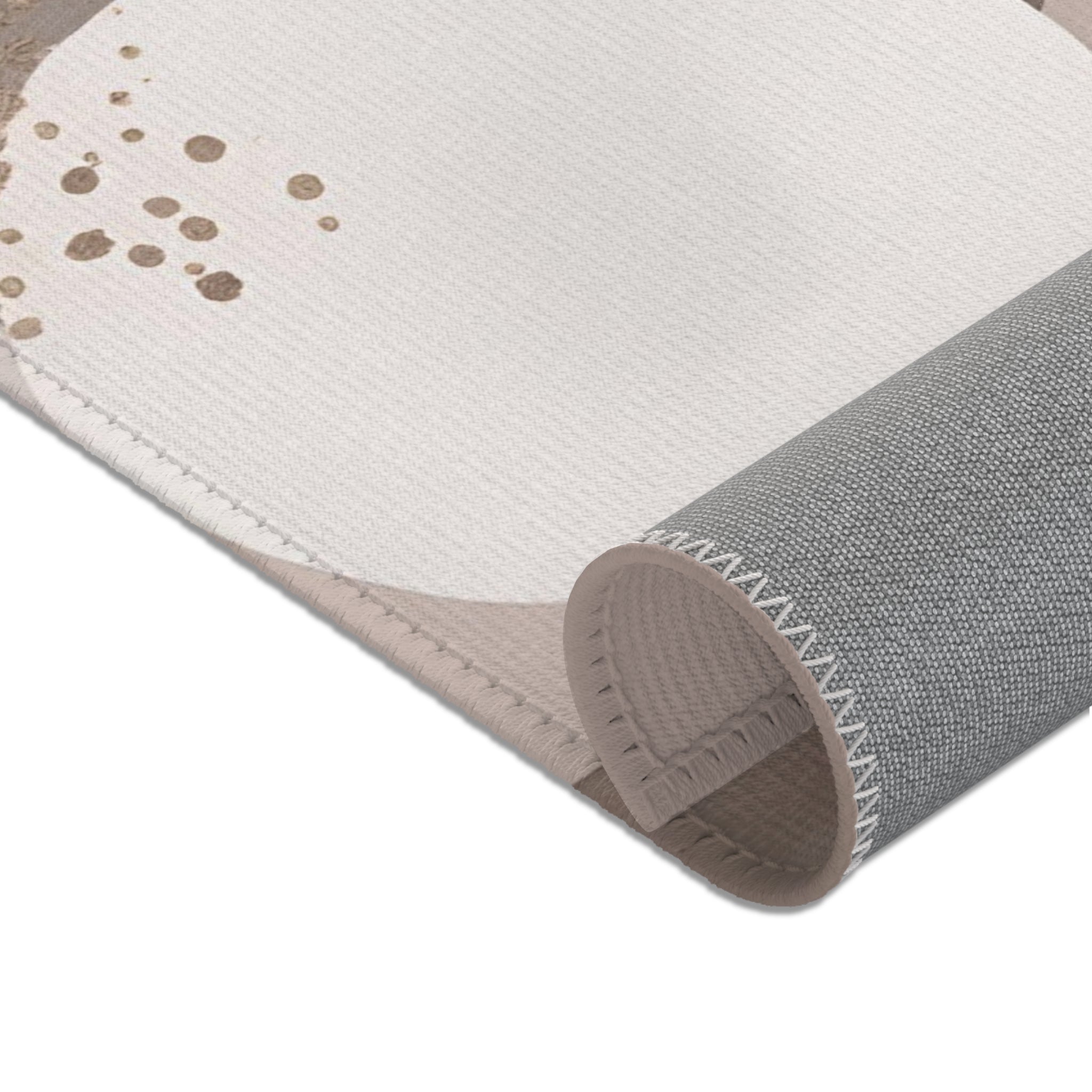 Abstract Area Rug | Black Taupe Bronze White Watercolor