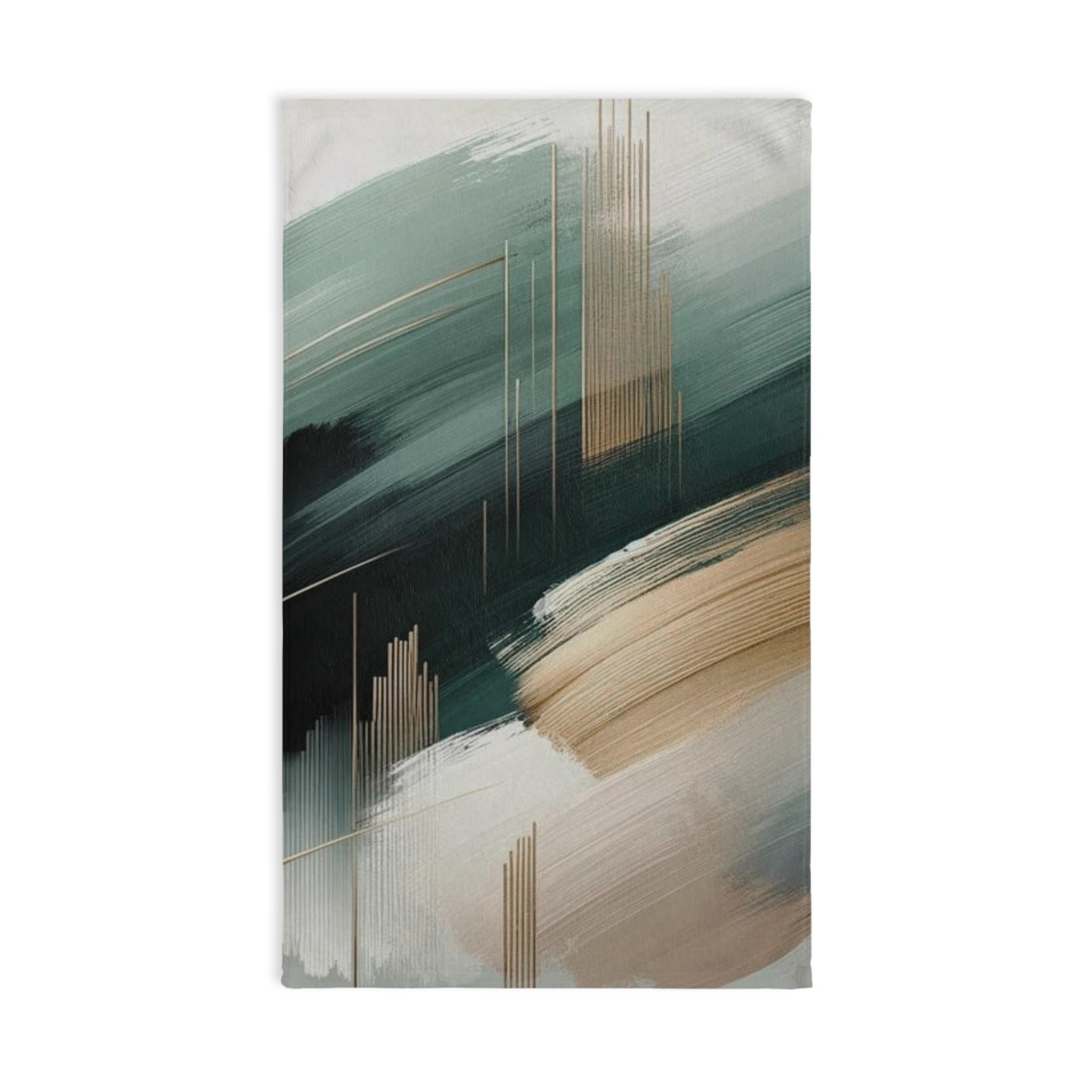 Abstract Kitchen, Bath Hand Towel | Sage Green, beige, Gray