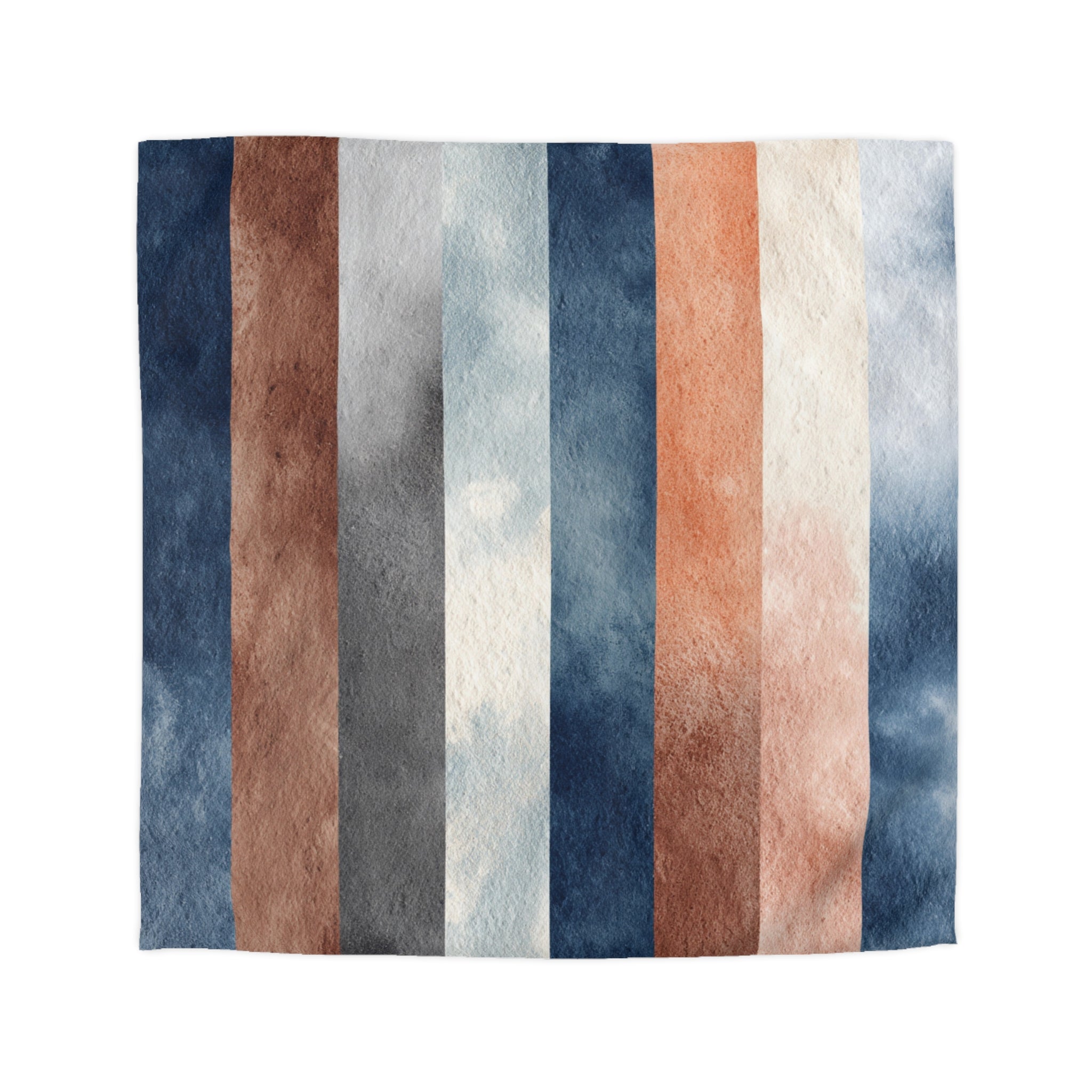 Modern Duvet, Pillow Cover | Navy Brown Bedroom Decor