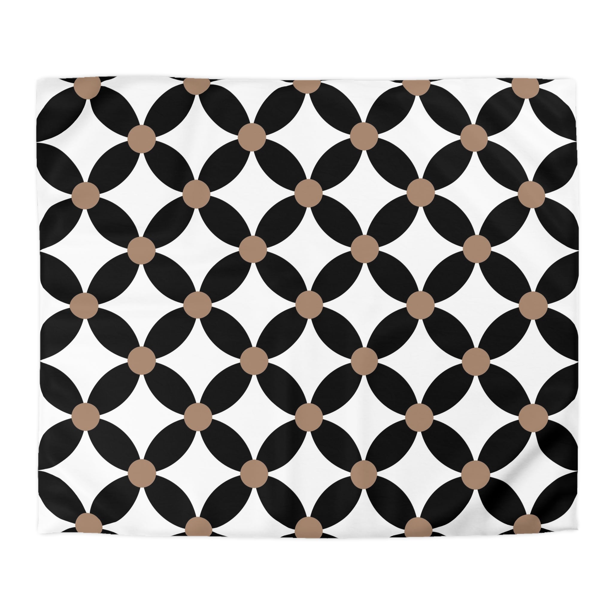 Retro Duvet Cover | Black and White Geometric Bedding | Bedroom Decor