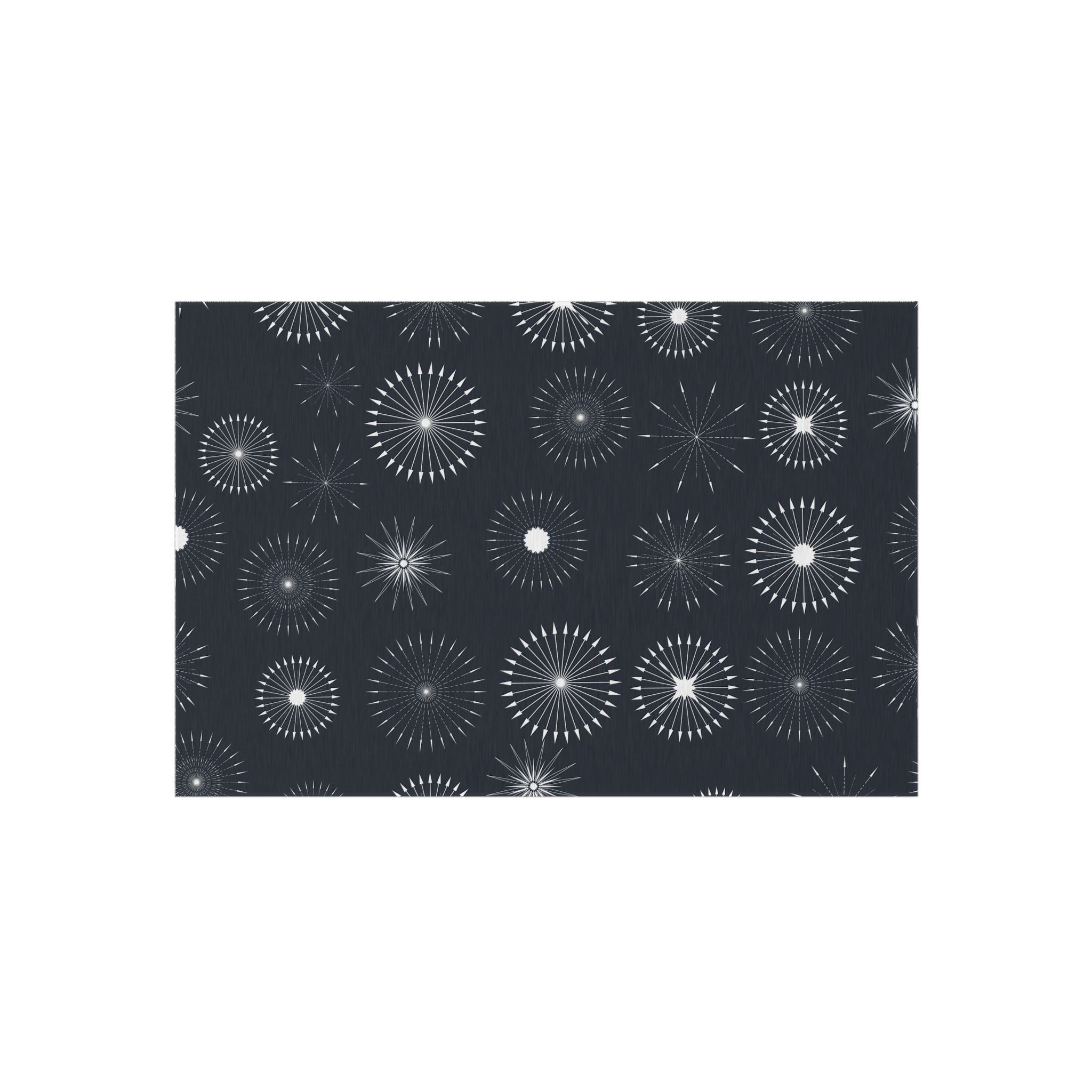 Abstract Outdoor Rug | Grey White Circles
