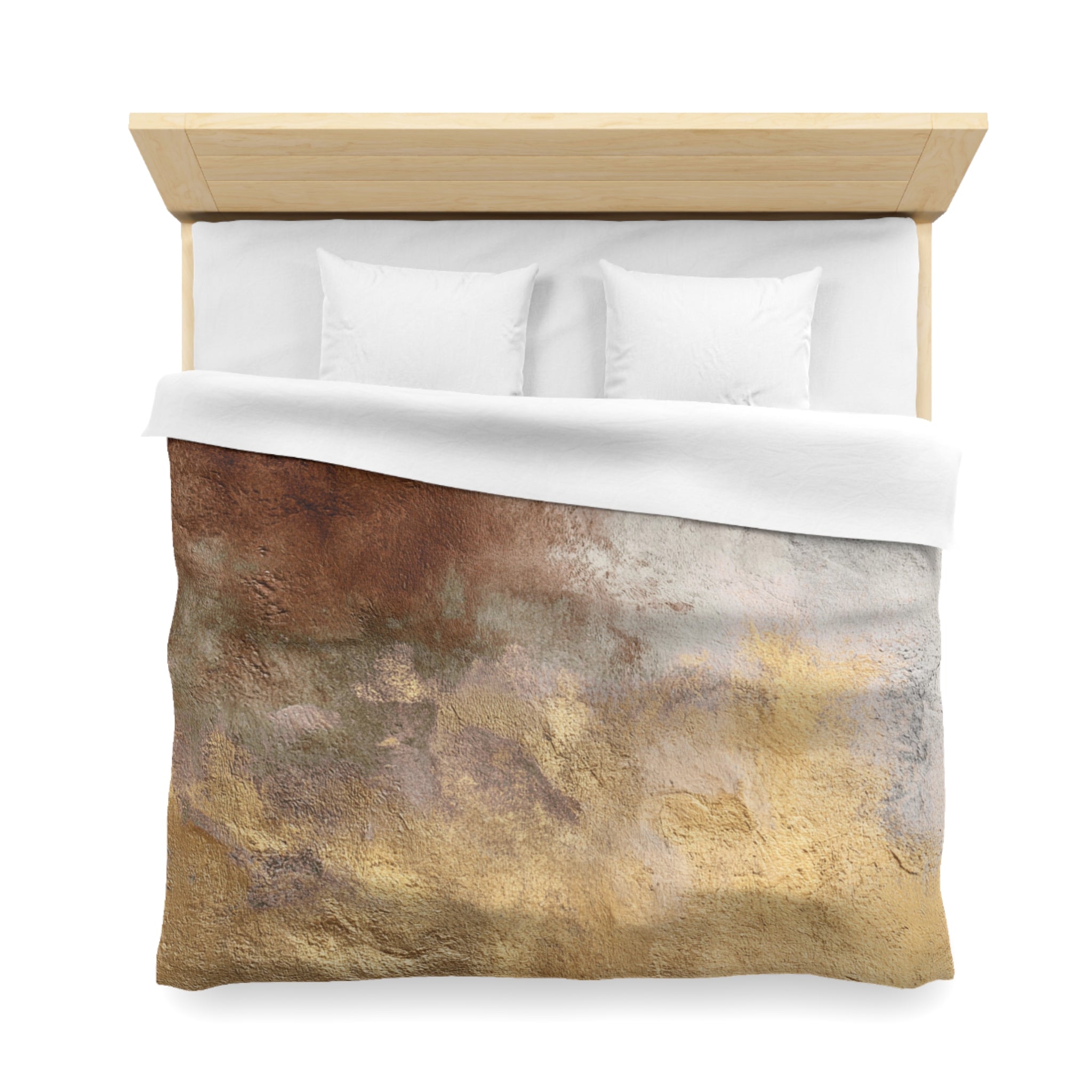 Farmhouse floral duvet cover set shown in a styled bedroom