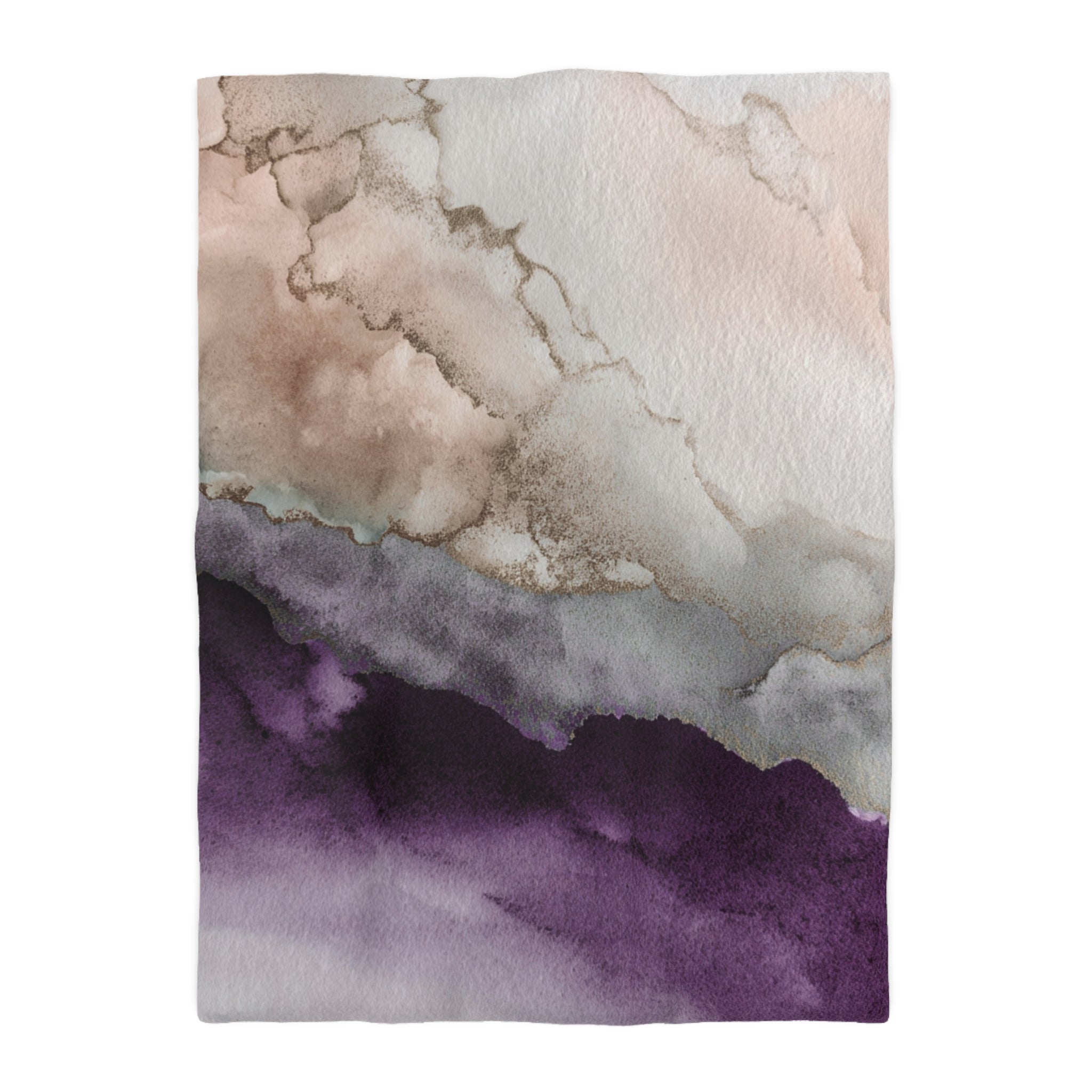 Ombre Duvet, Pillow Cover | Purple Beige Bedroom Decor