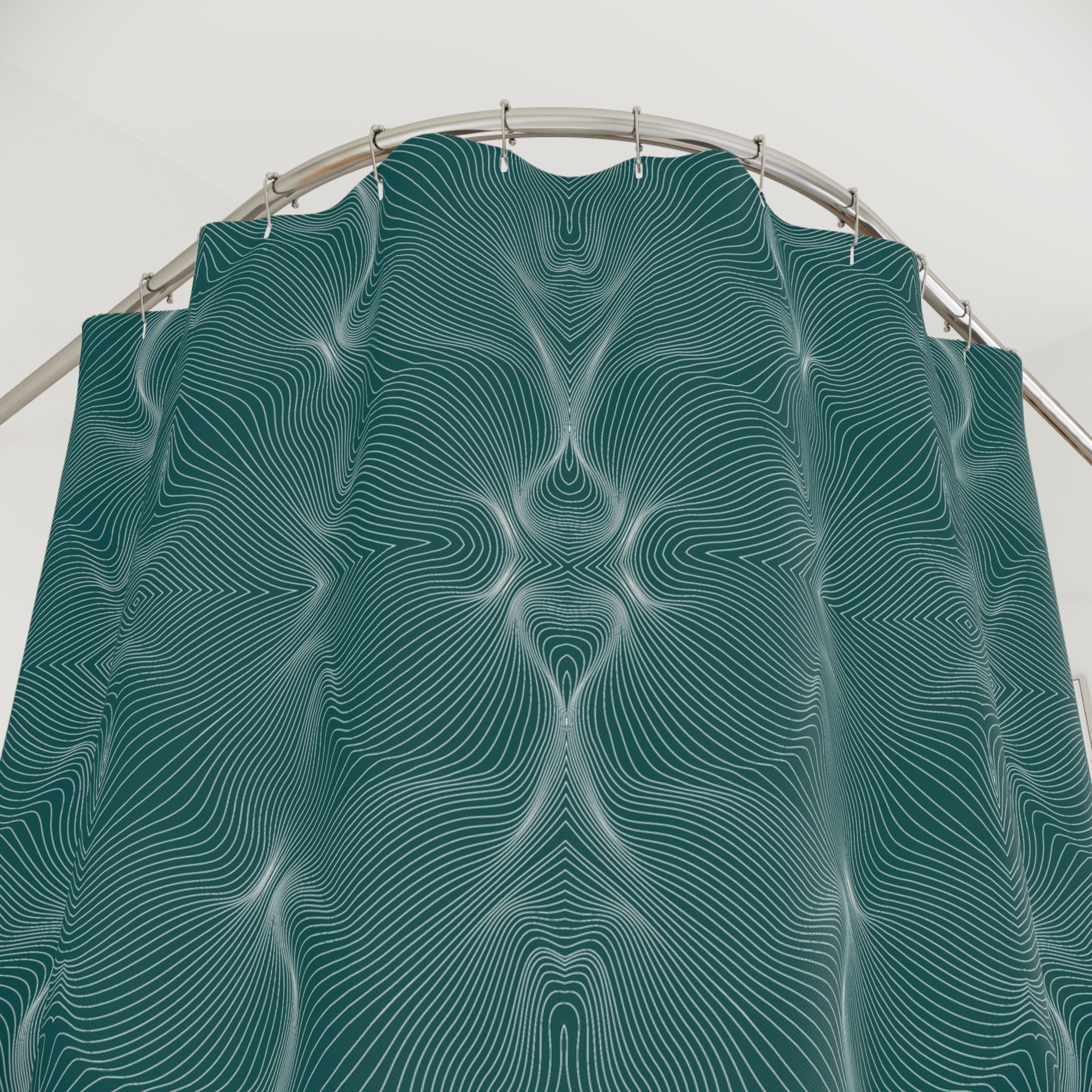 Teal Green Shower Curtain | Art Nouveau Bathroom Decor