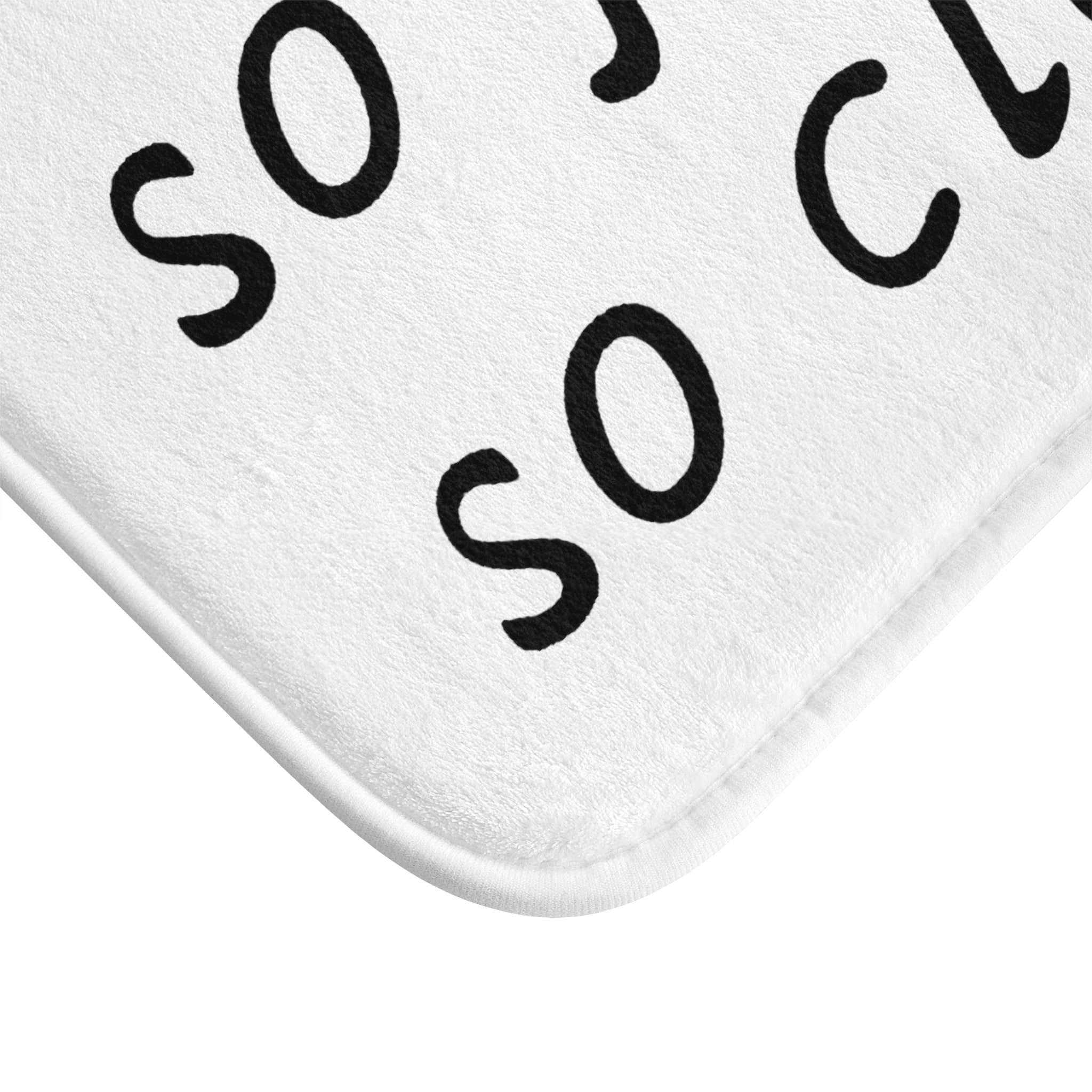 Cute Bath Mat | So Fresh, So Clean White Black Bathroom Rug