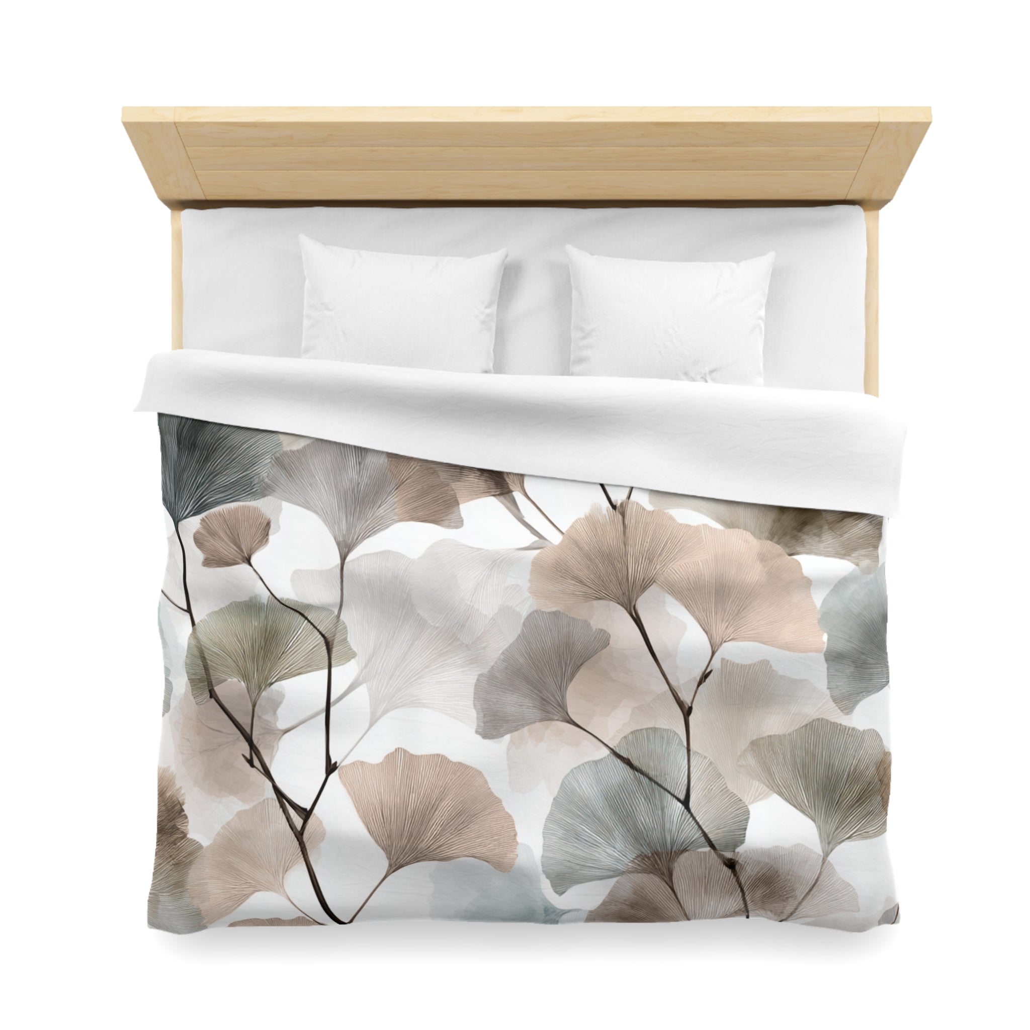 Floral Duvet, Pillow Cover | White Beige Bedroom Decor