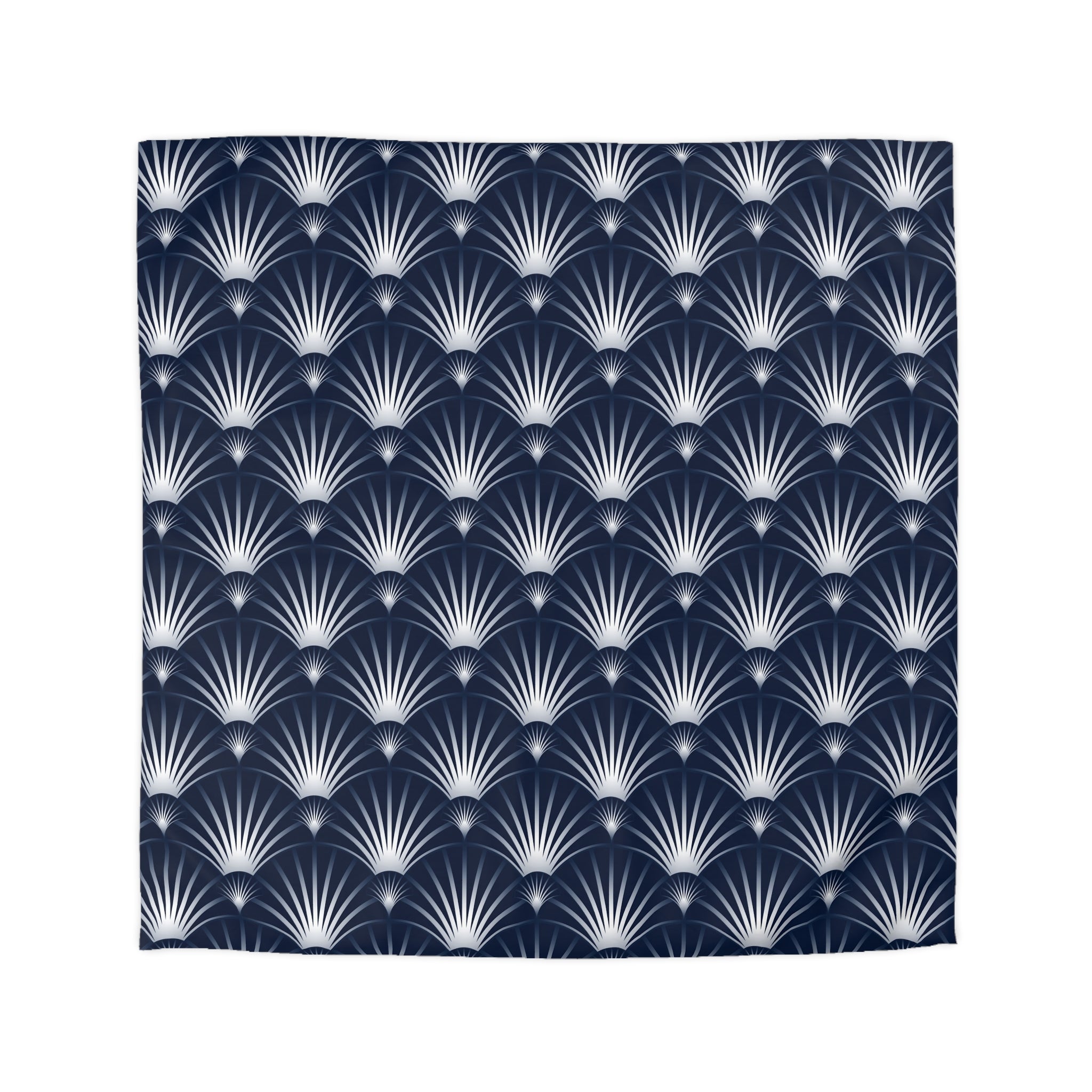 Art Deco Duvet, Pillow Cover | Navy Blue Art Nouveau Bedroom Decor