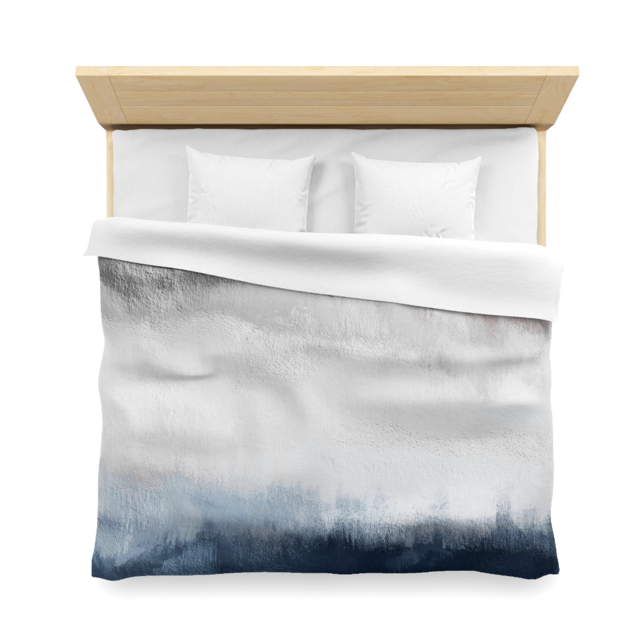 Ombre Duvet, Pillow Cover | White Grey Blue Bedroom Decor