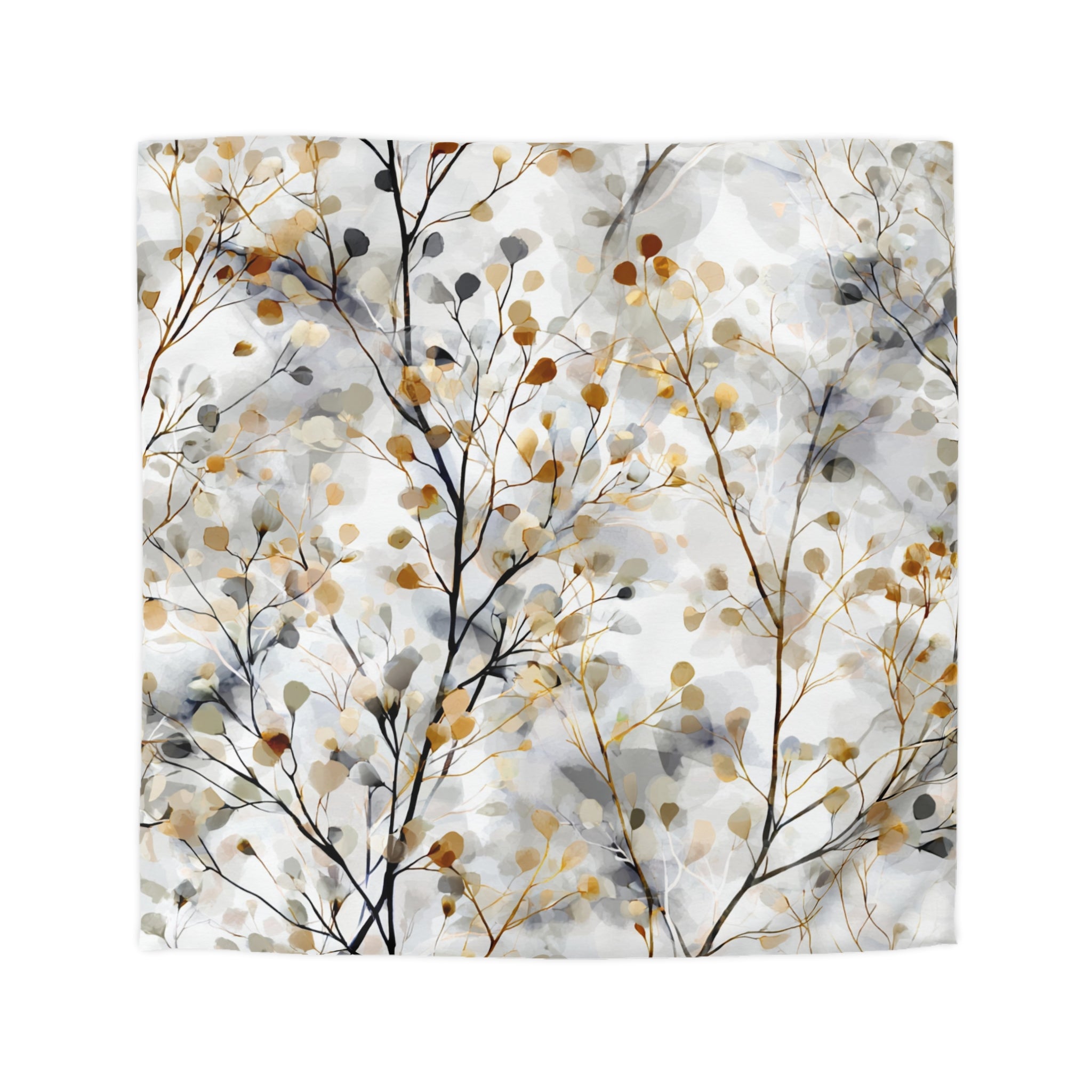 Floral Duvet, Pillow Cover | White Beige Bedroom Decor