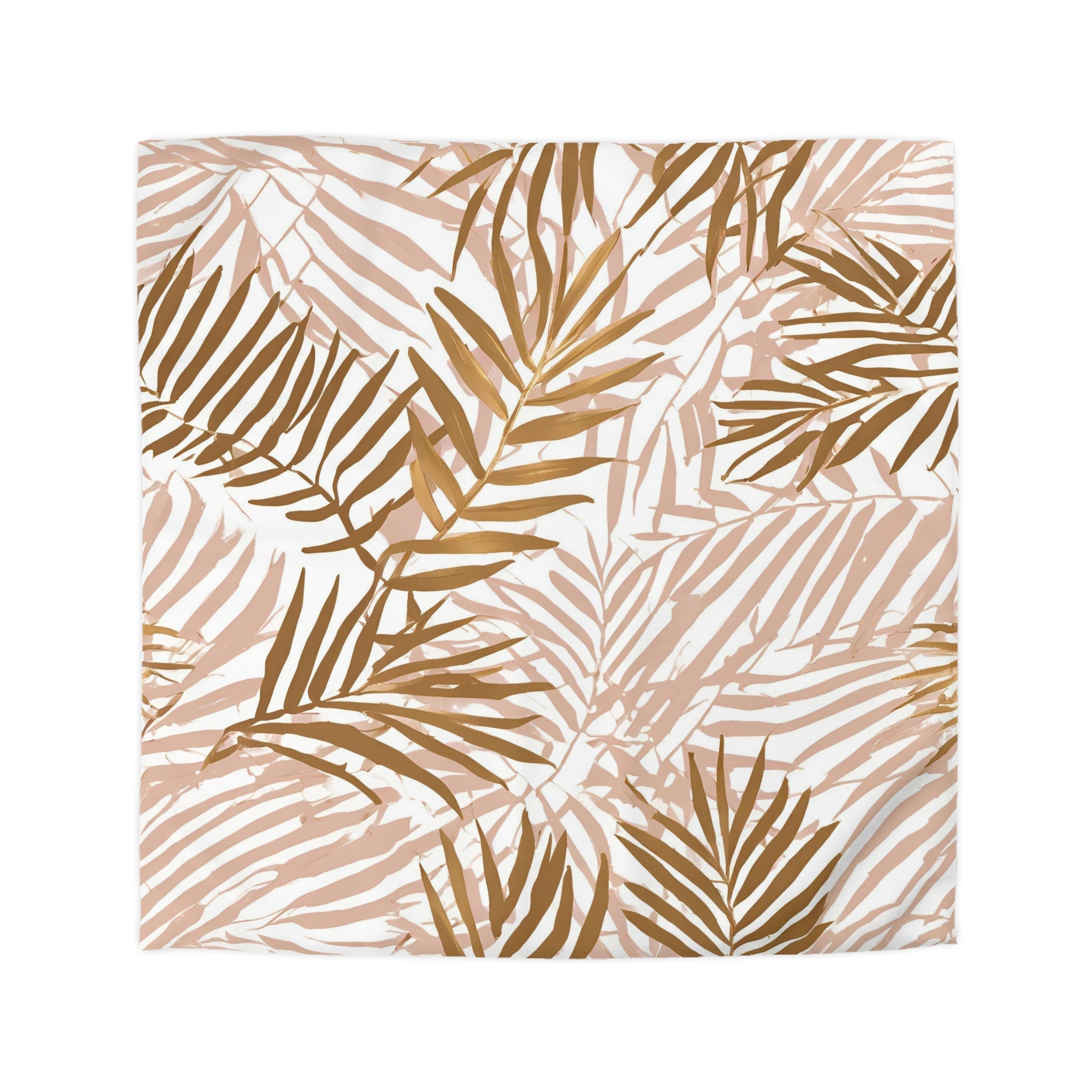 Floral Cotton Duvet, Pillow Cover | Nature Blush Leaves Bedroom Decor