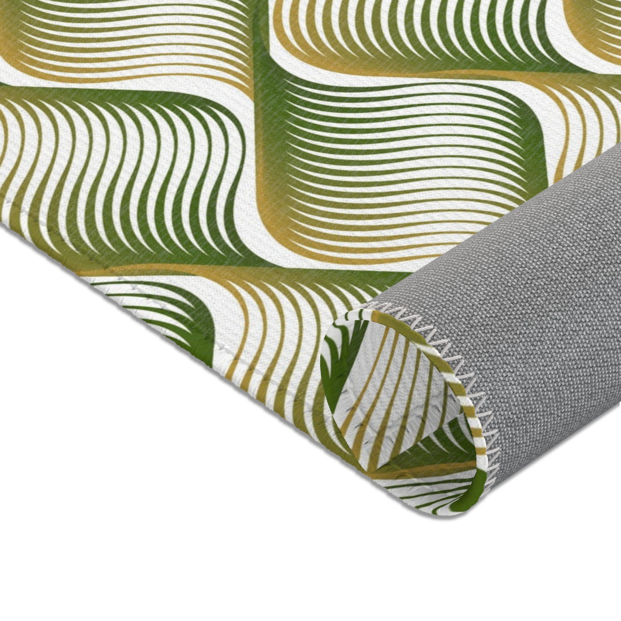 Abstract Large Area Rug | Green Pattern Rug