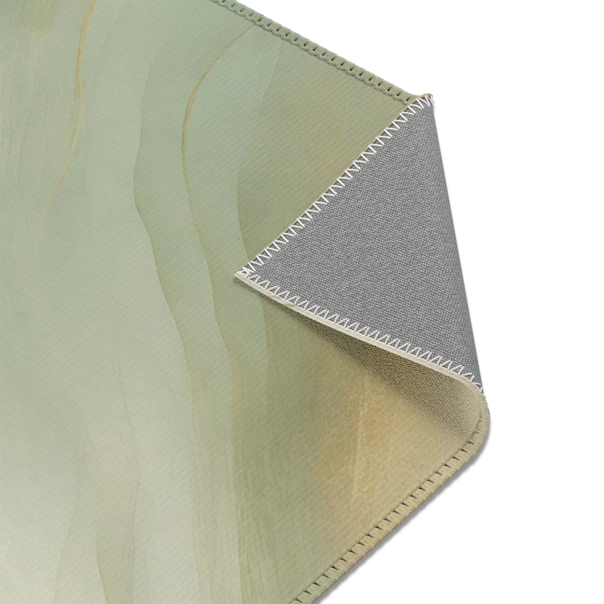 Abstract Area Rug, Carpet | Sage Green, Beige Ombre
