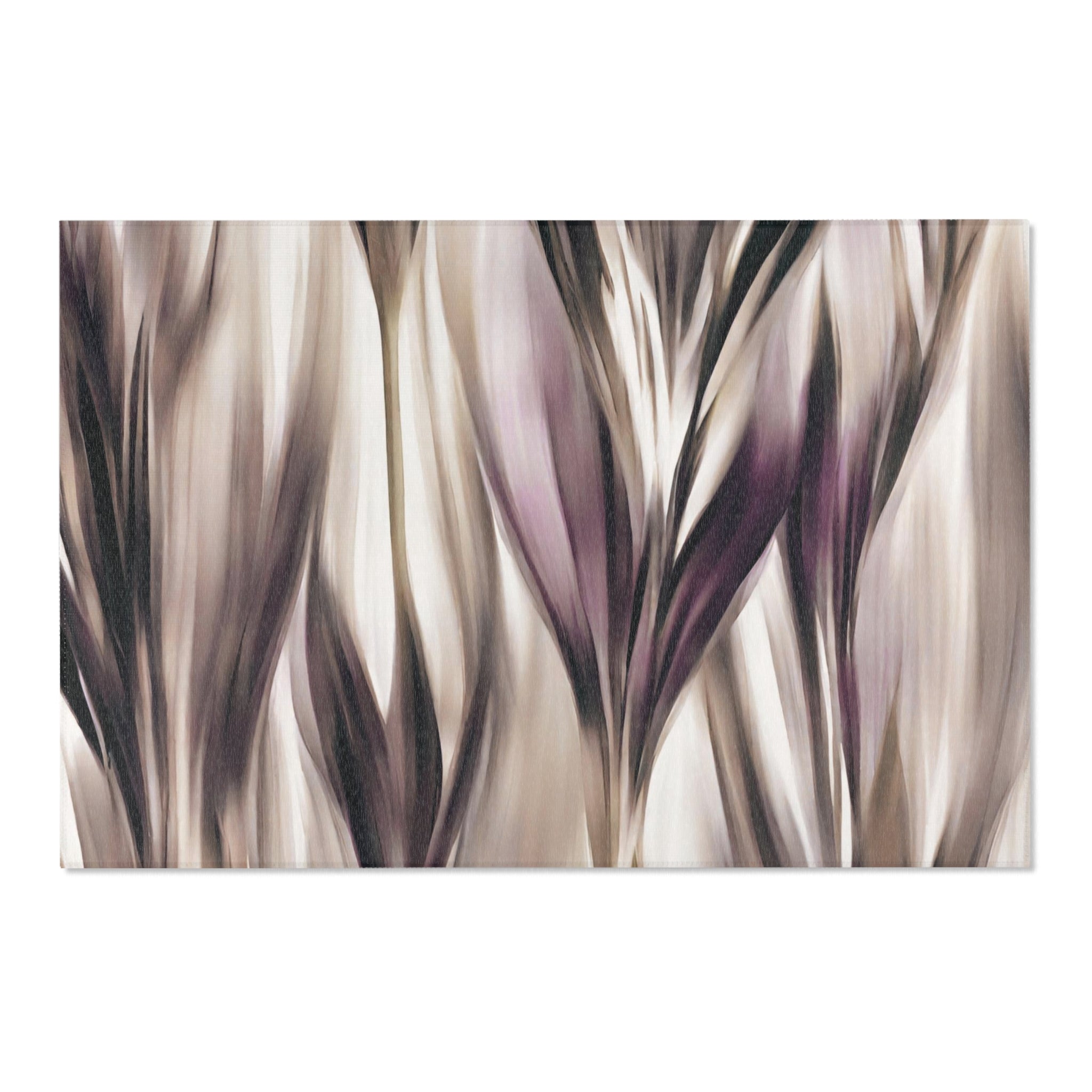 Abstract Large Area Rug | Brown Beige Purple Ombre