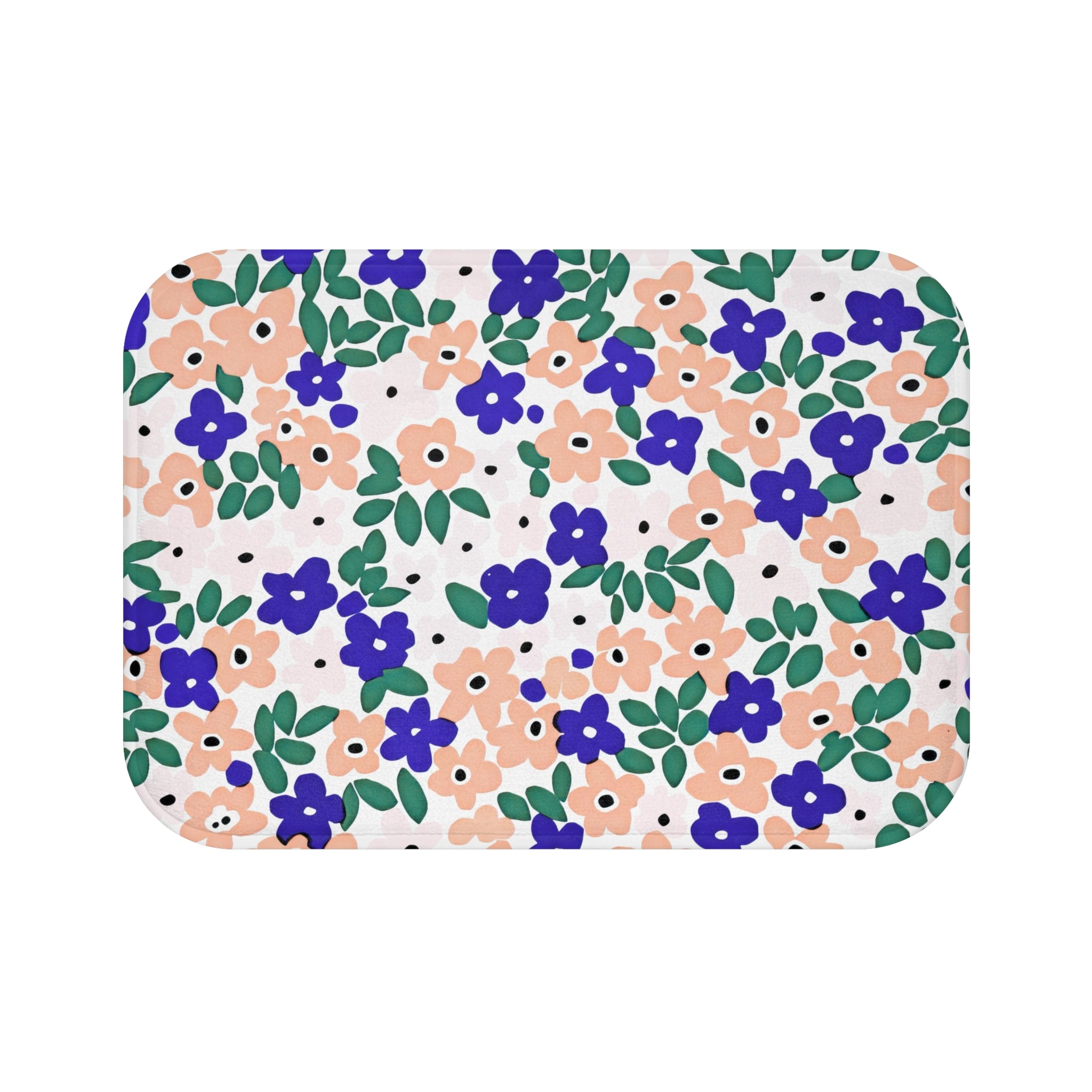 Boho Bath, Kitchen Mat | Blue, Green, Blush Beige Pink Cute