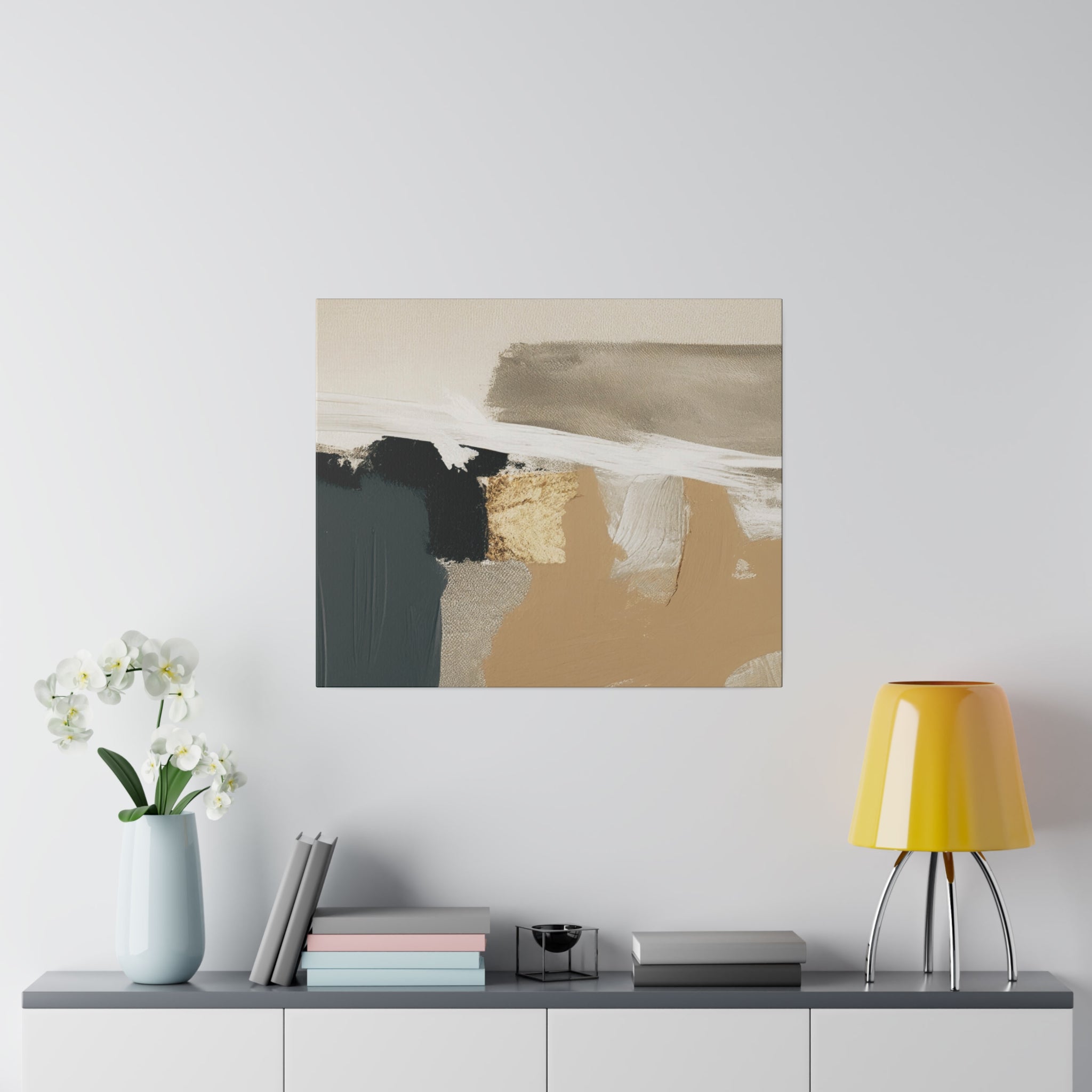 Canvas Wall Art | Earthy Beige Grey Wall Artwork