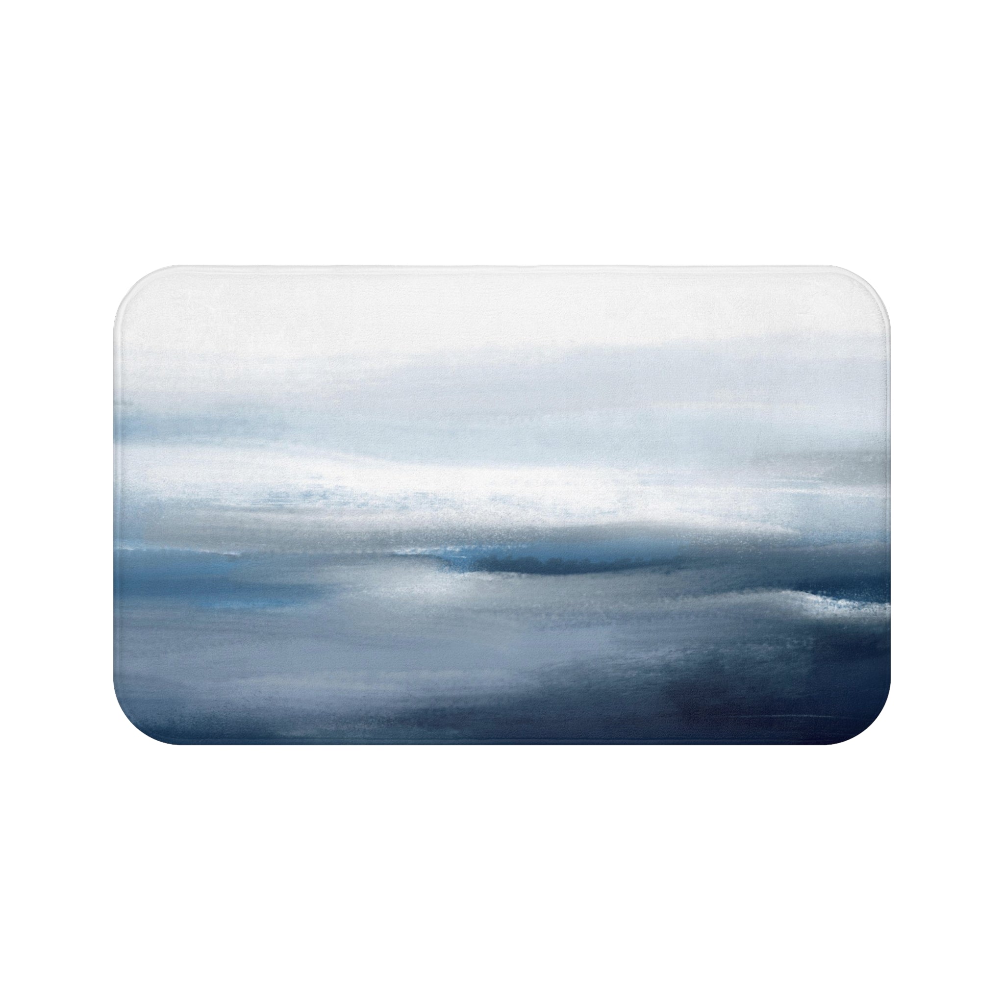 Ombre Bath Mat | Navy Sky Blue, White