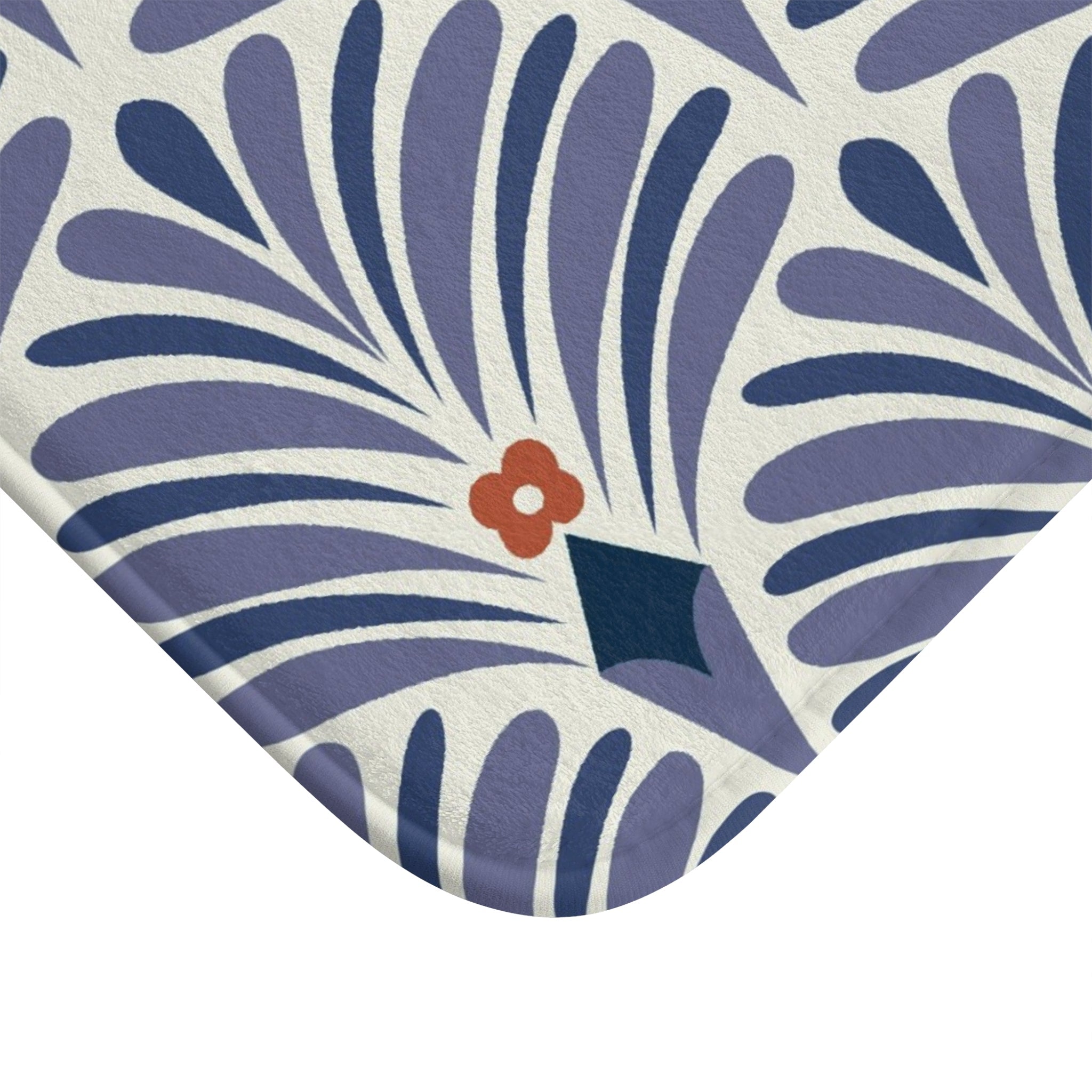 Boho Bath, Kitchen Mat | Art Deco Lavender Purple Blue