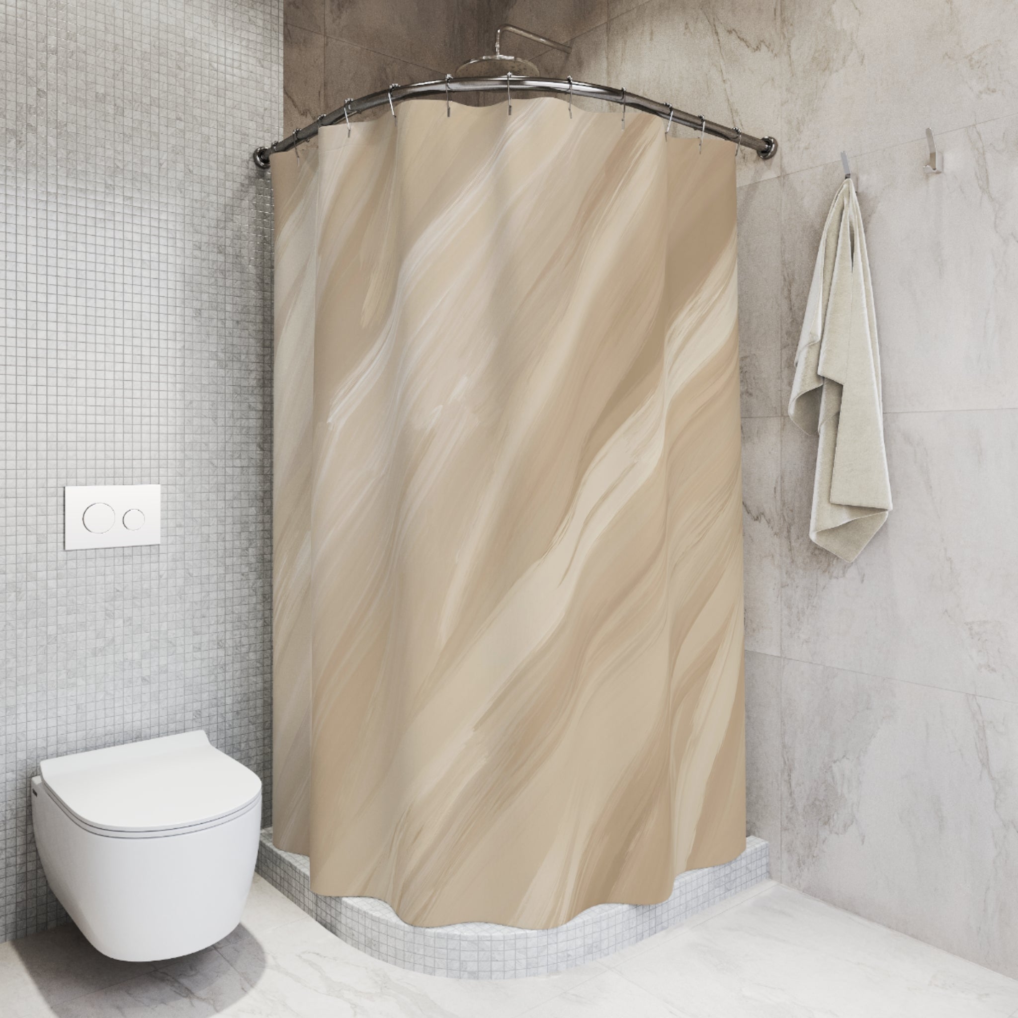 Beige Shower Curtain | Camel Sand Beige