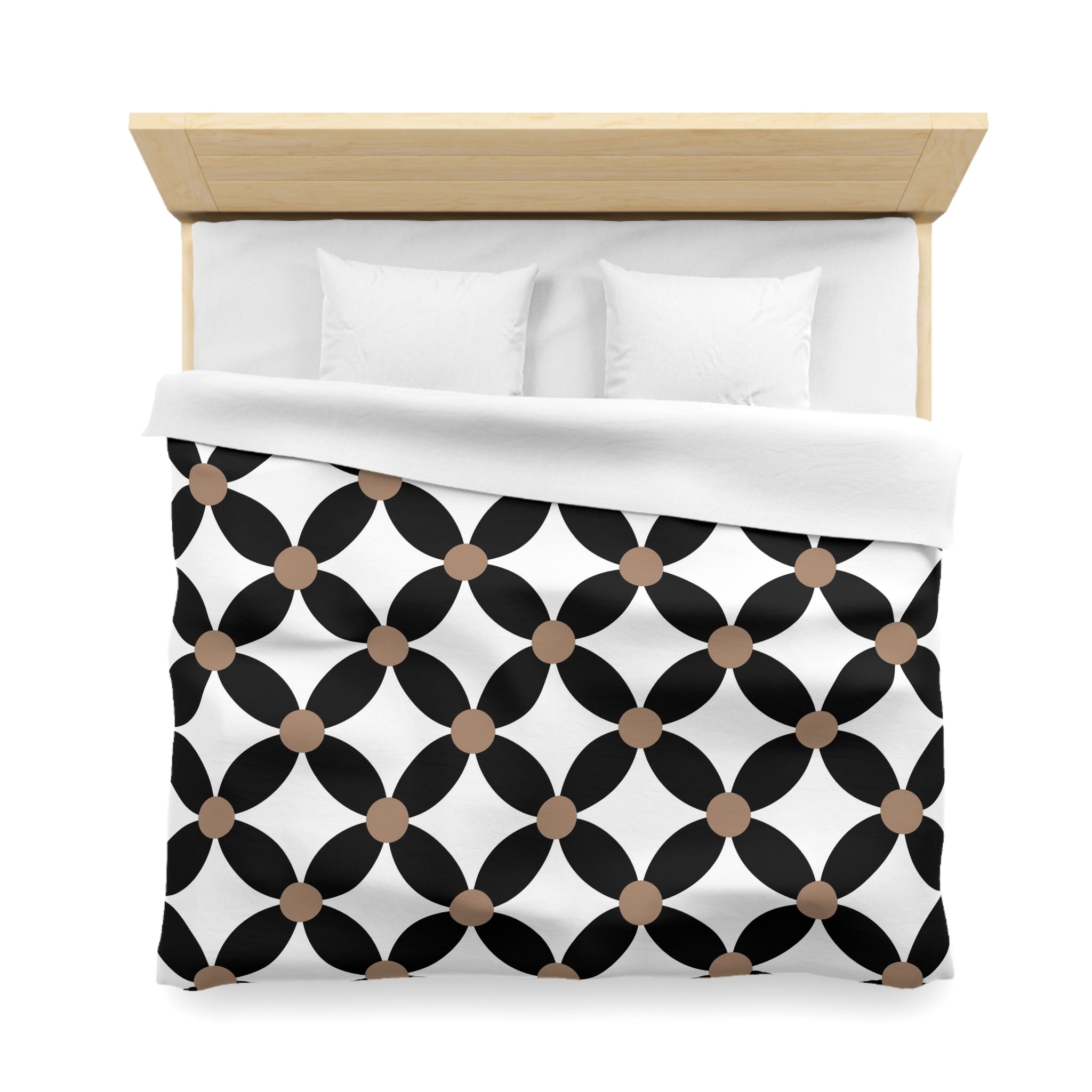 Retro Duvet Cover | Black and White Geometric Bedding | Bedroom Decor