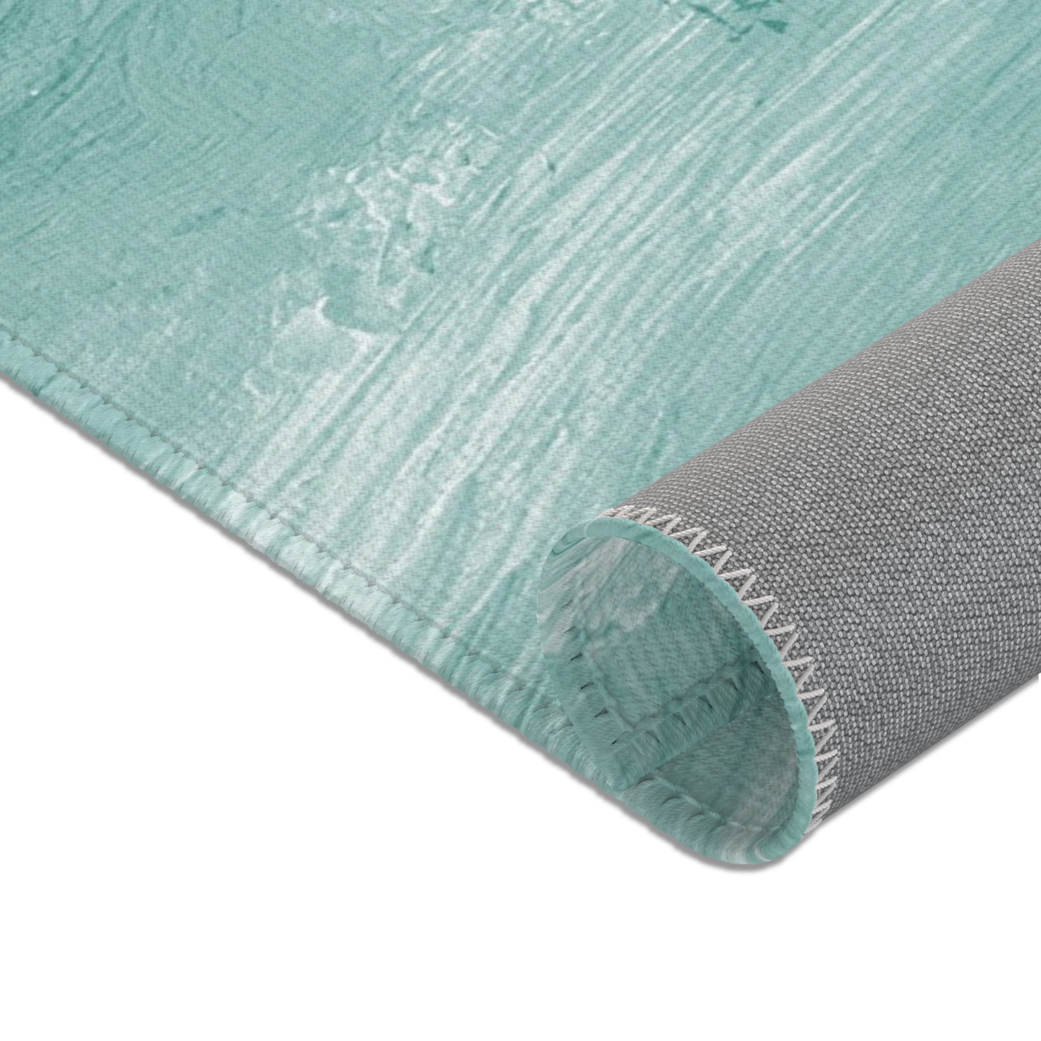 Abstract Area Rug | Mint Green Paint