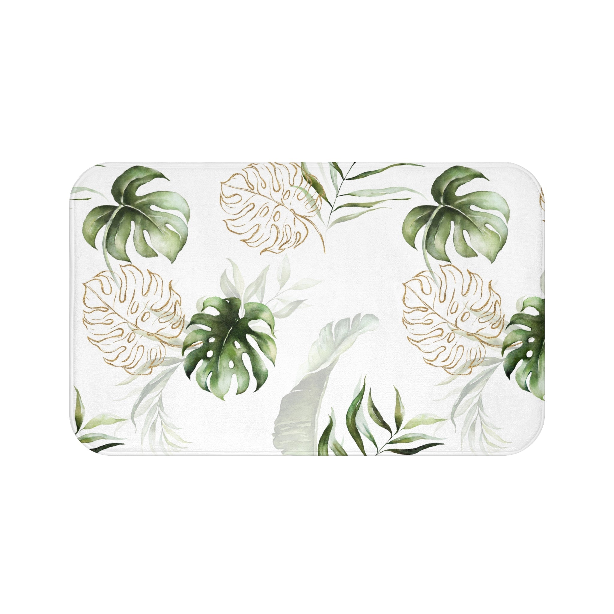 monstera leaf bath mat Floral Bath Mat