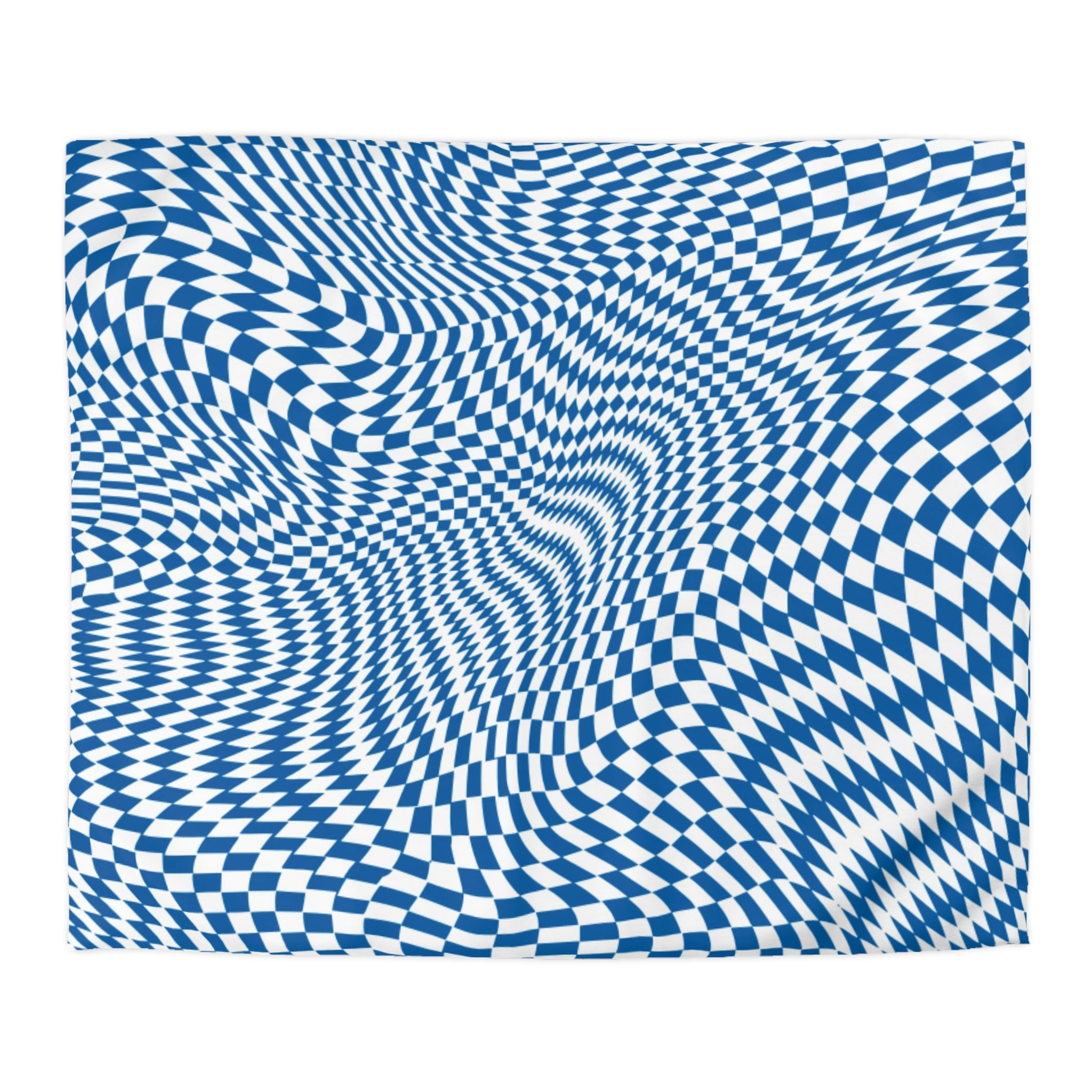 Retro Checkered Duvet Cover | Blue and white | Bedroom Decor