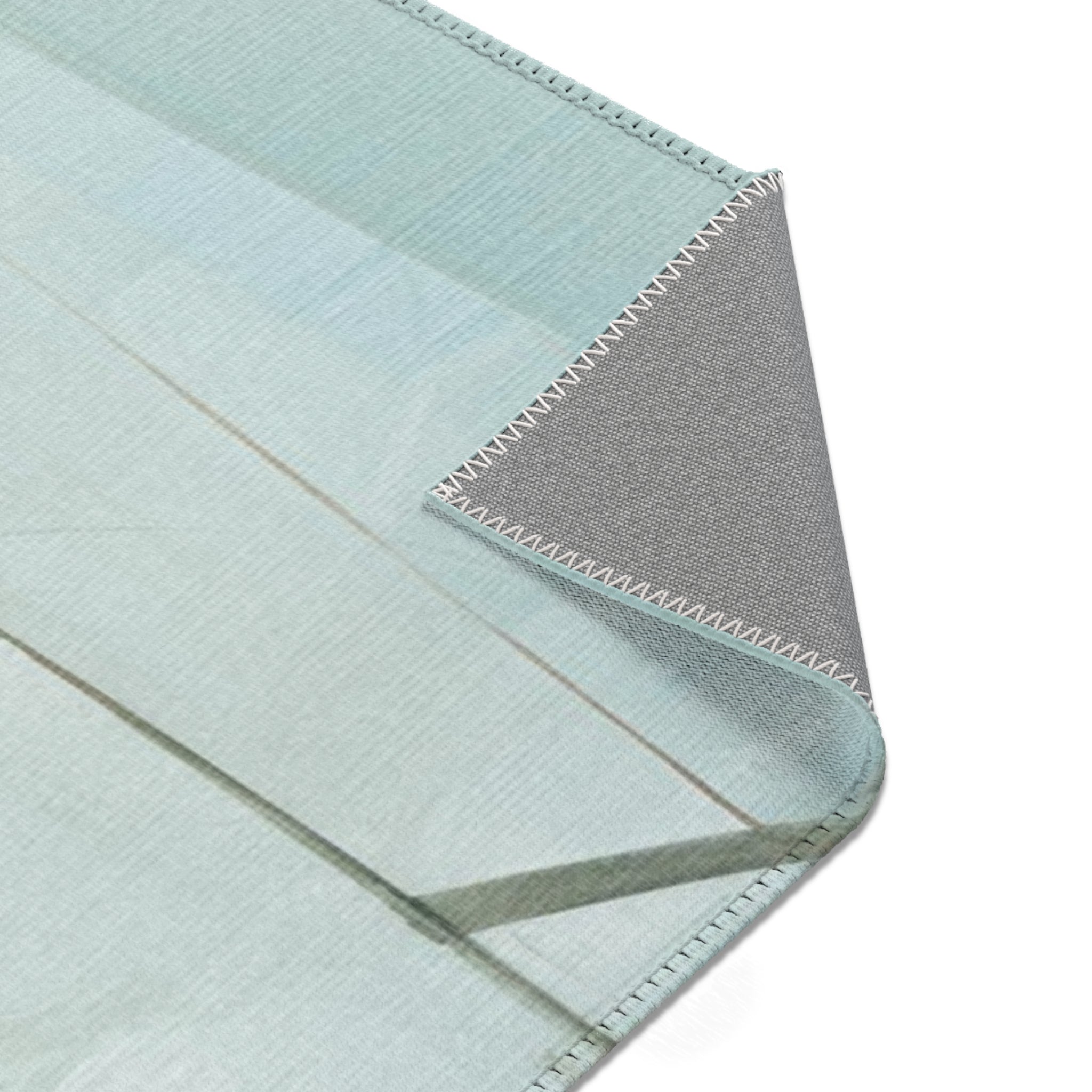 Modern Area Rug | Abstract Pastel Pale Blue, Grey