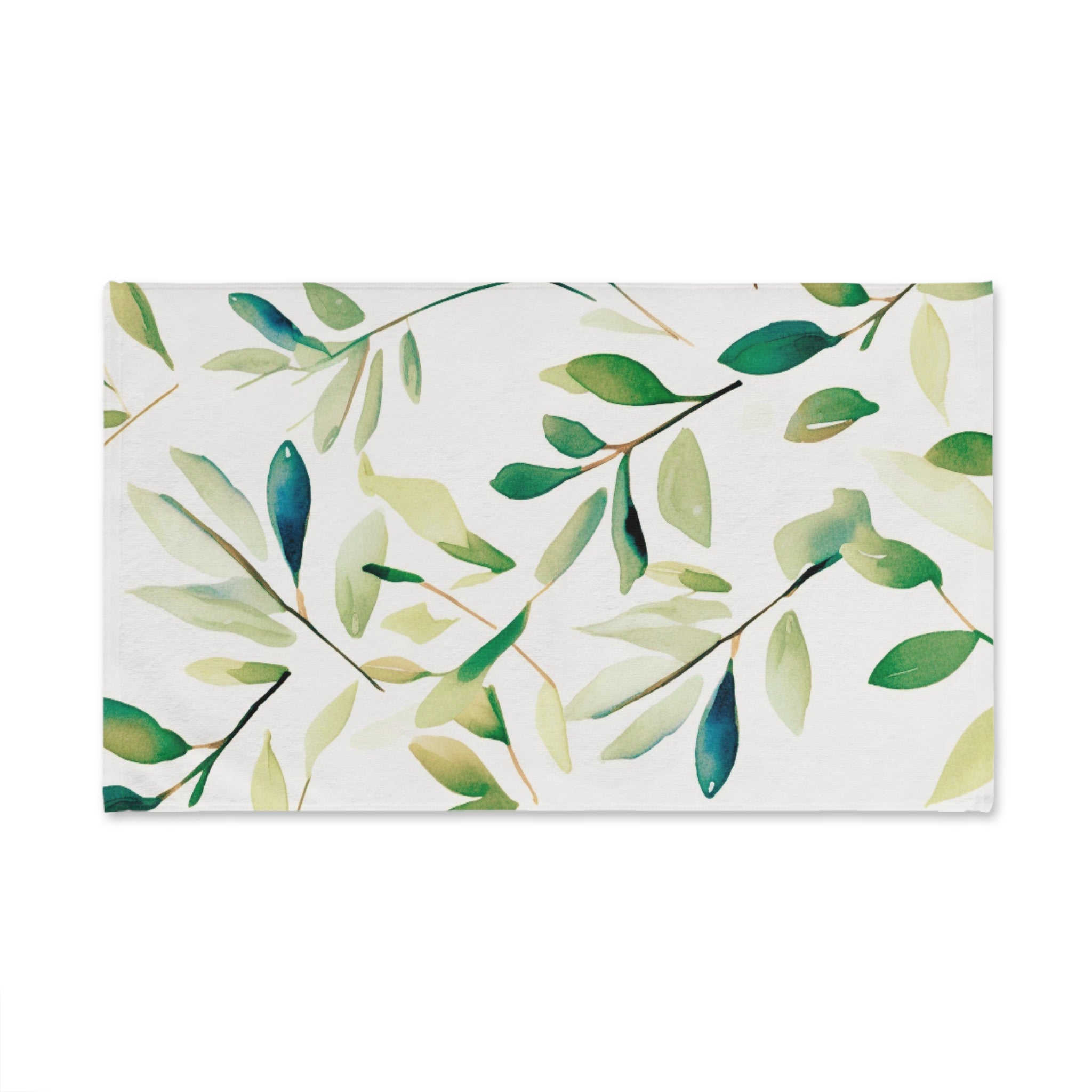 Kitchen, Bath Hand Towel | Floral, Sage Green, White Eucalyptus