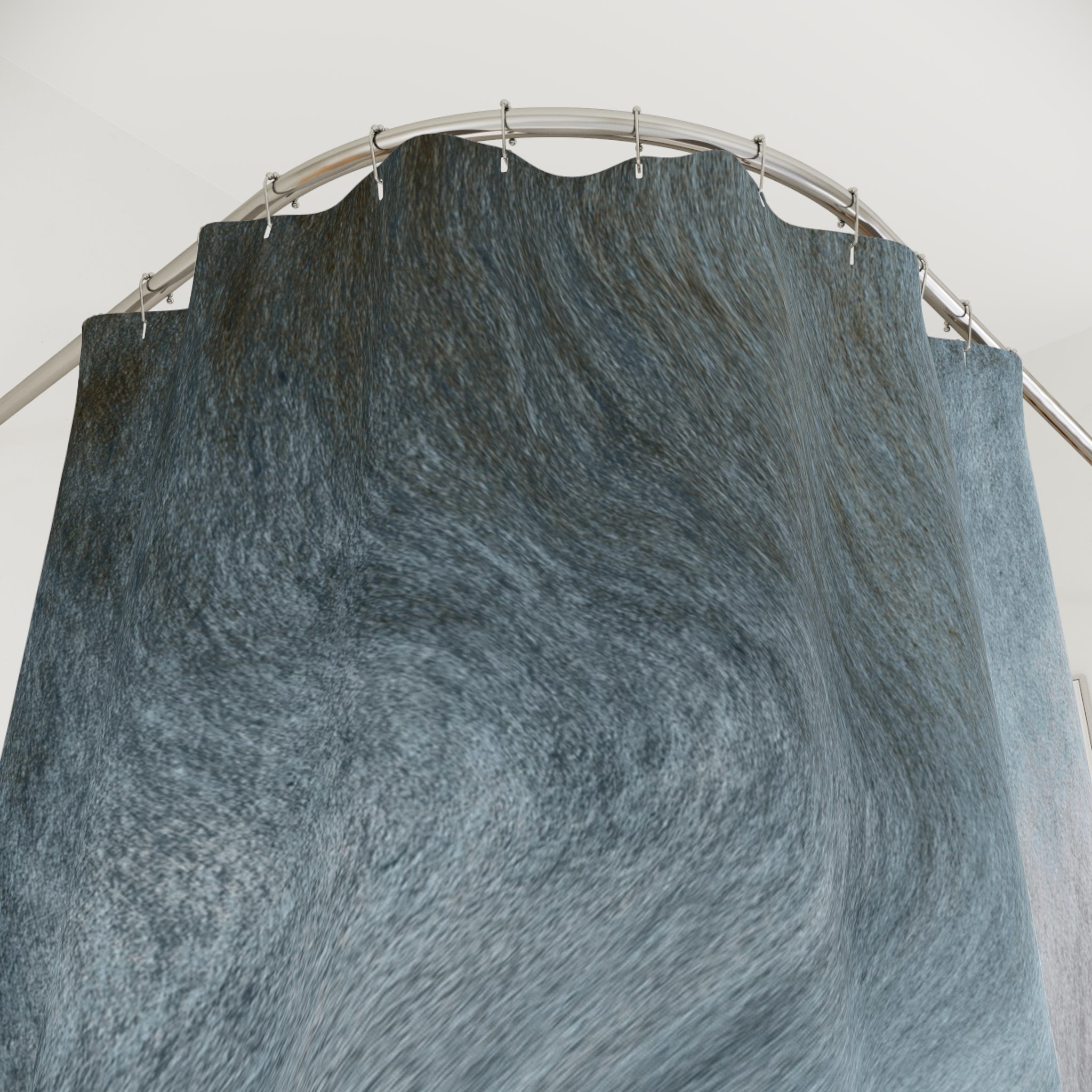 Boho Shower Curtain | Blue Grey Ombre Watercolor