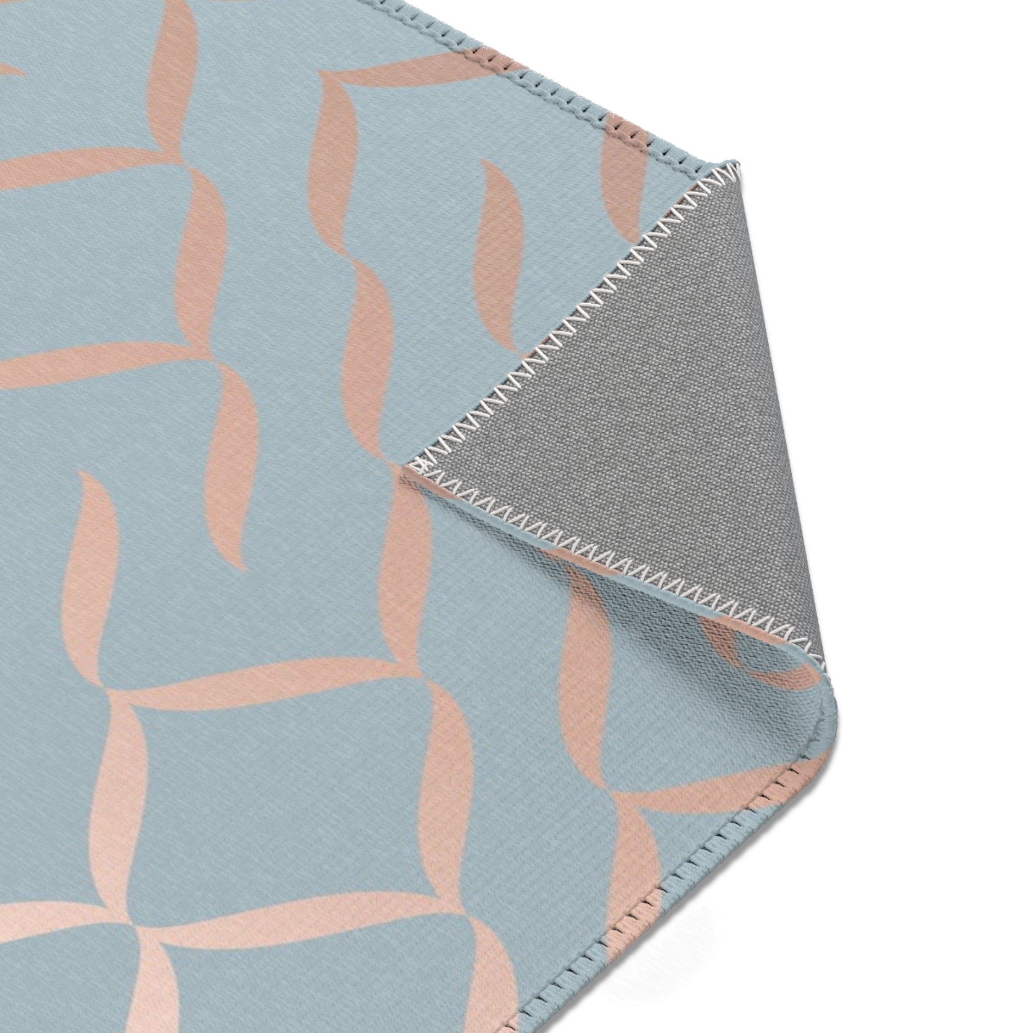 Abstract Large Area Rug | Ombre Blue Beige Watercolor Rug