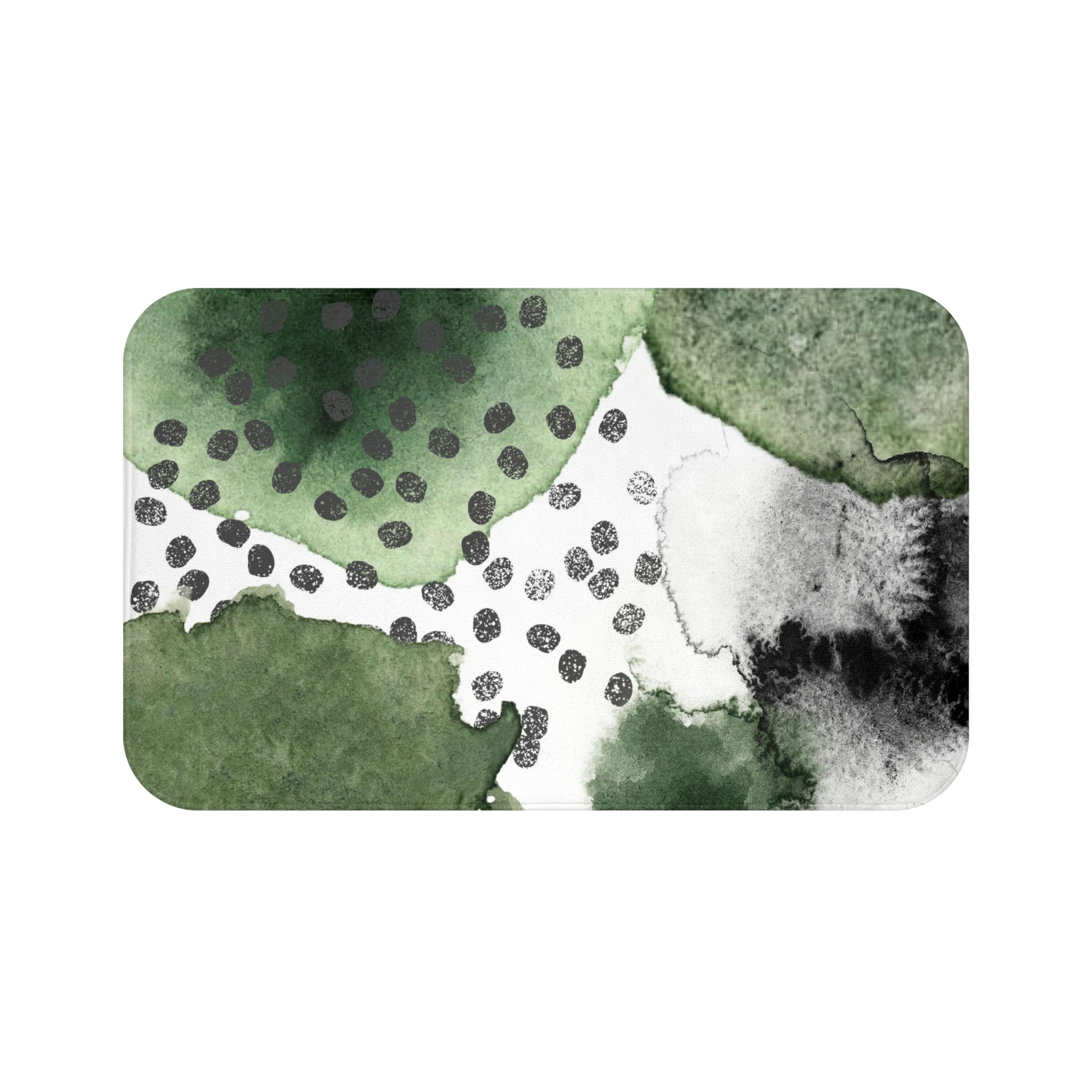 Abstract Bath Mat | Sage Forest Green Ombre